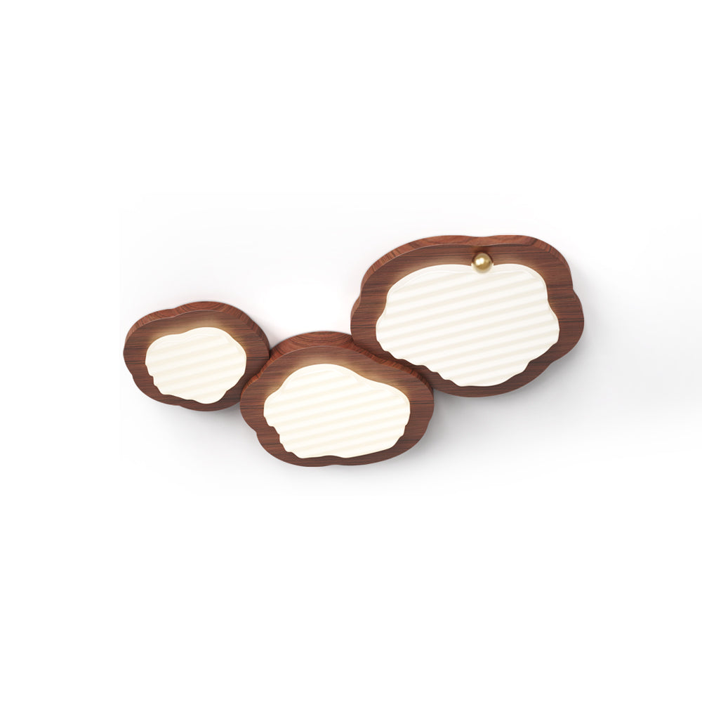 Niseko Ceiling Lamp Wood Finish With Cloud-Like - Letslighting