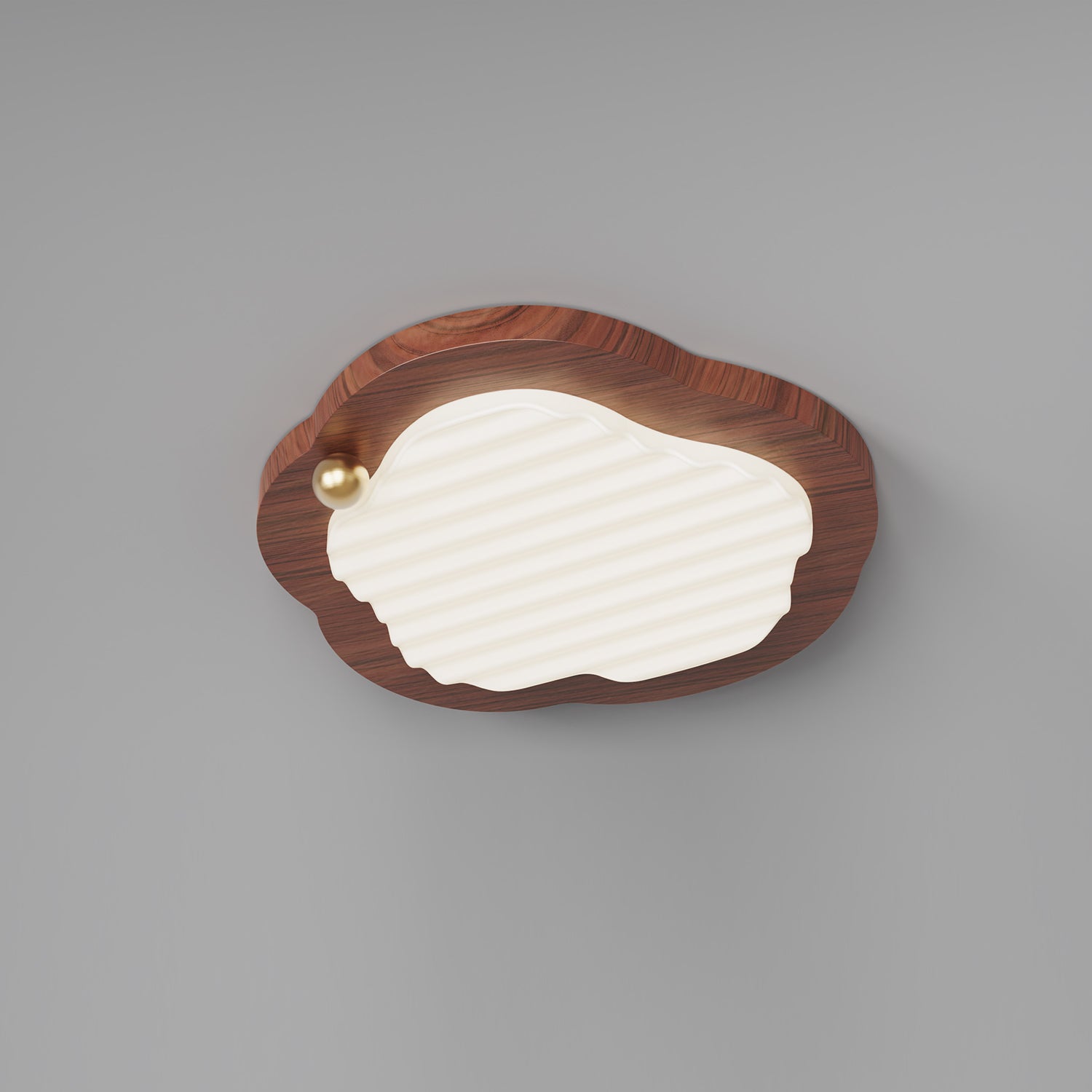 Niseko Ceiling Lamp Wood Finish With Cloud-Like - Letslighting
