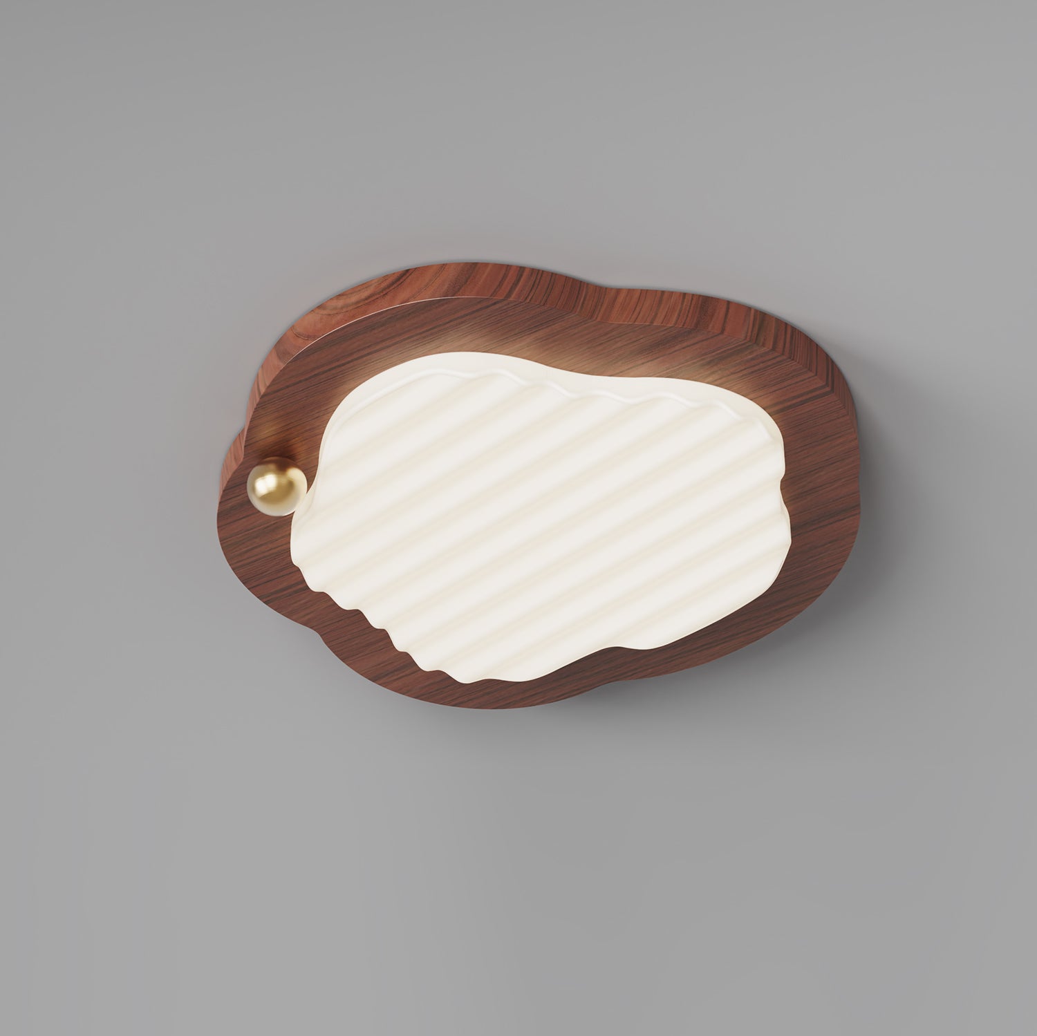 Niseko Ceiling Lamp Wood Finish With Cloud-Like - Letslighting