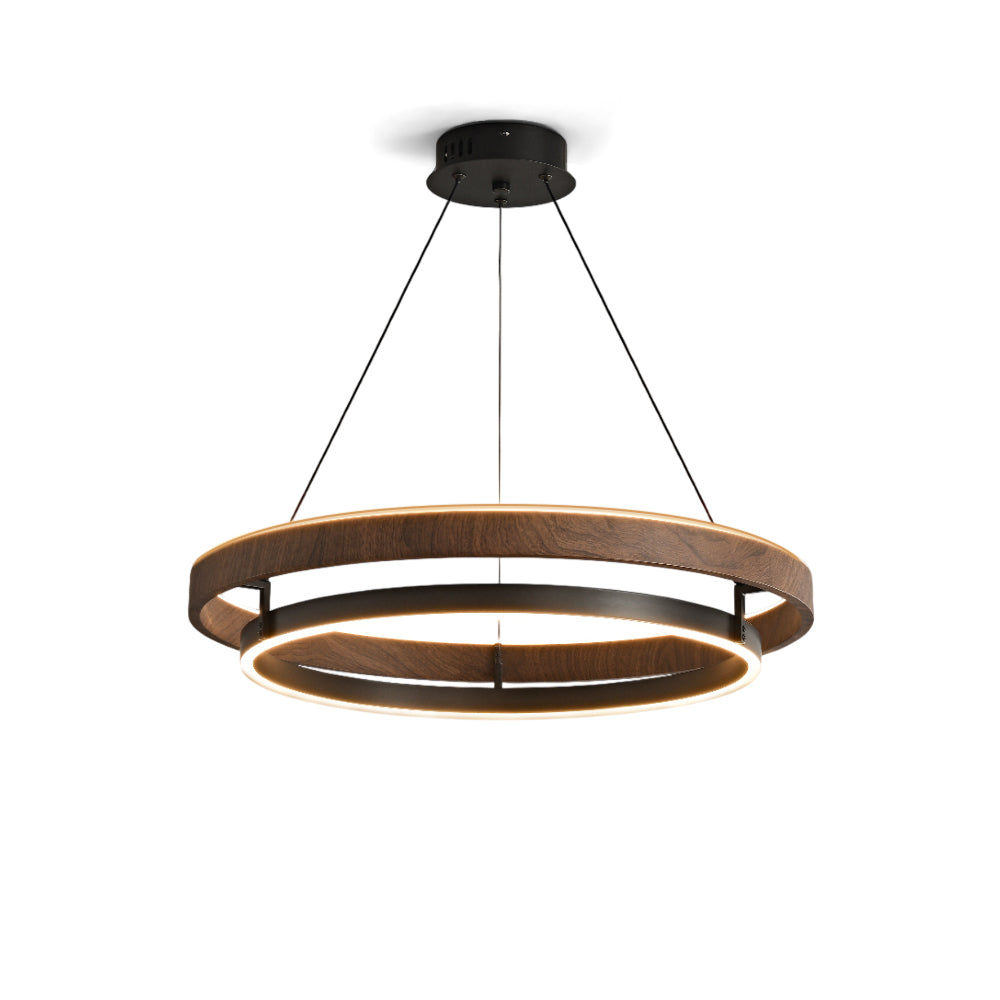Niseko Chandelier Double Ring Design With LED Glow - Letslighting