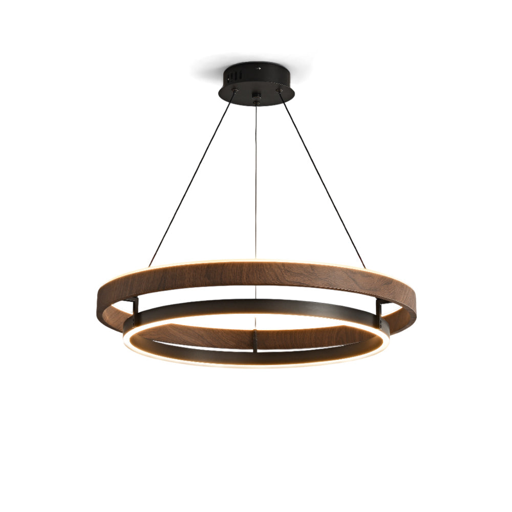 Niseko Chandelier Double Ring Design With LED Glow - Letslighting