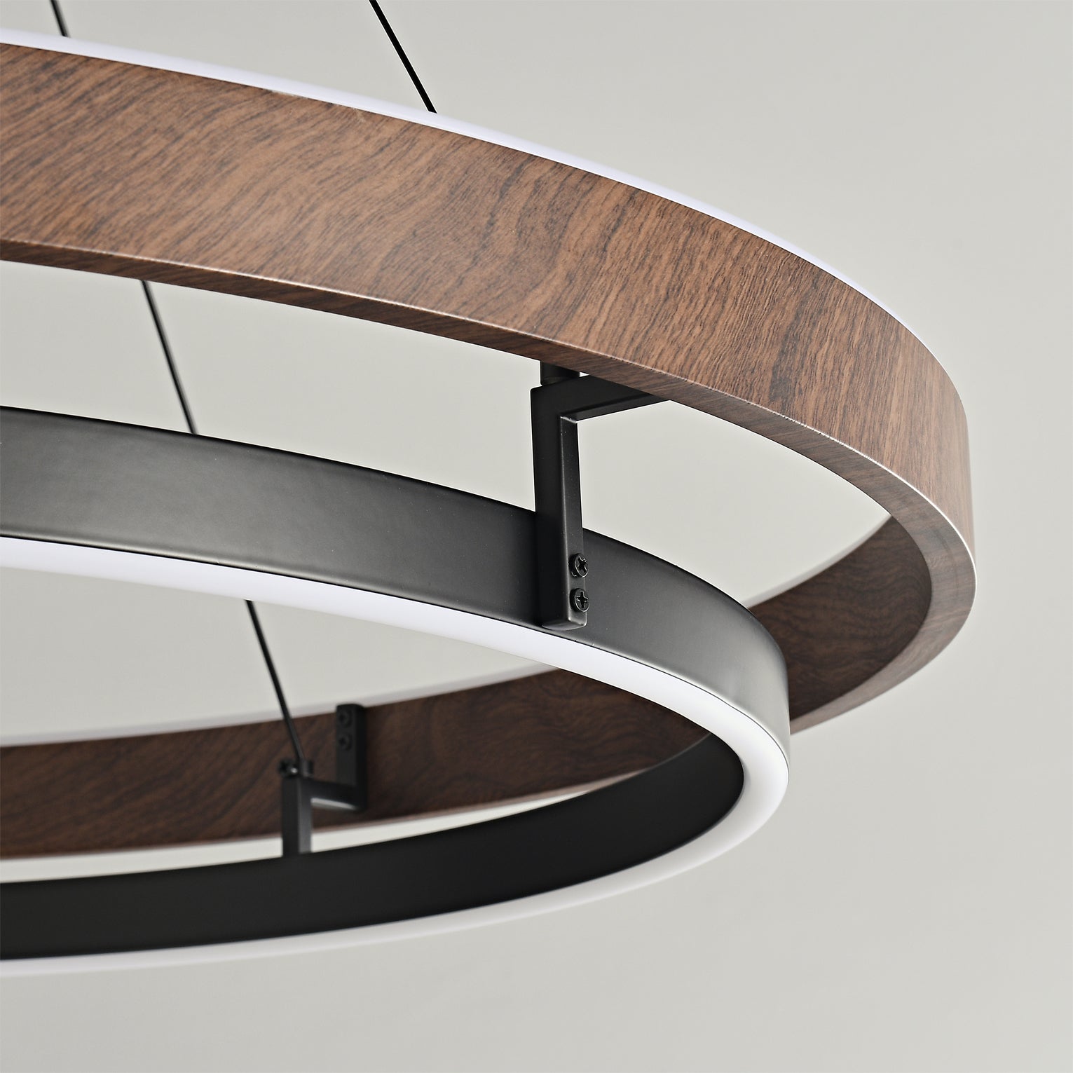 Niseko Chandelier Double Ring Design With LED Glow - Letslighting
