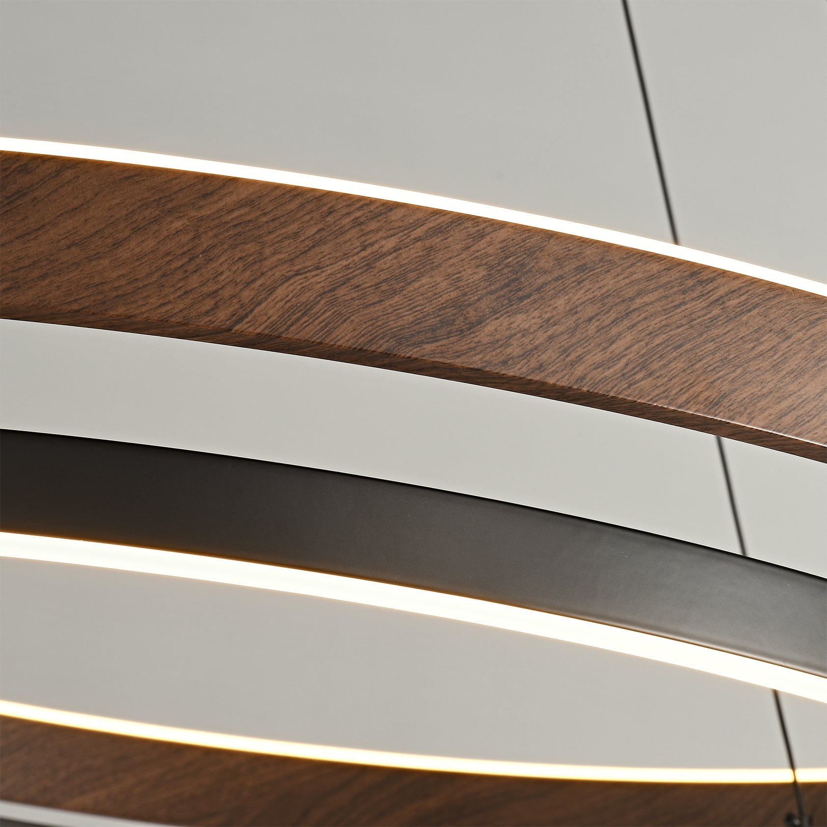 Niseko Chandelier Double Ring Design With LED Glow - Letslighting