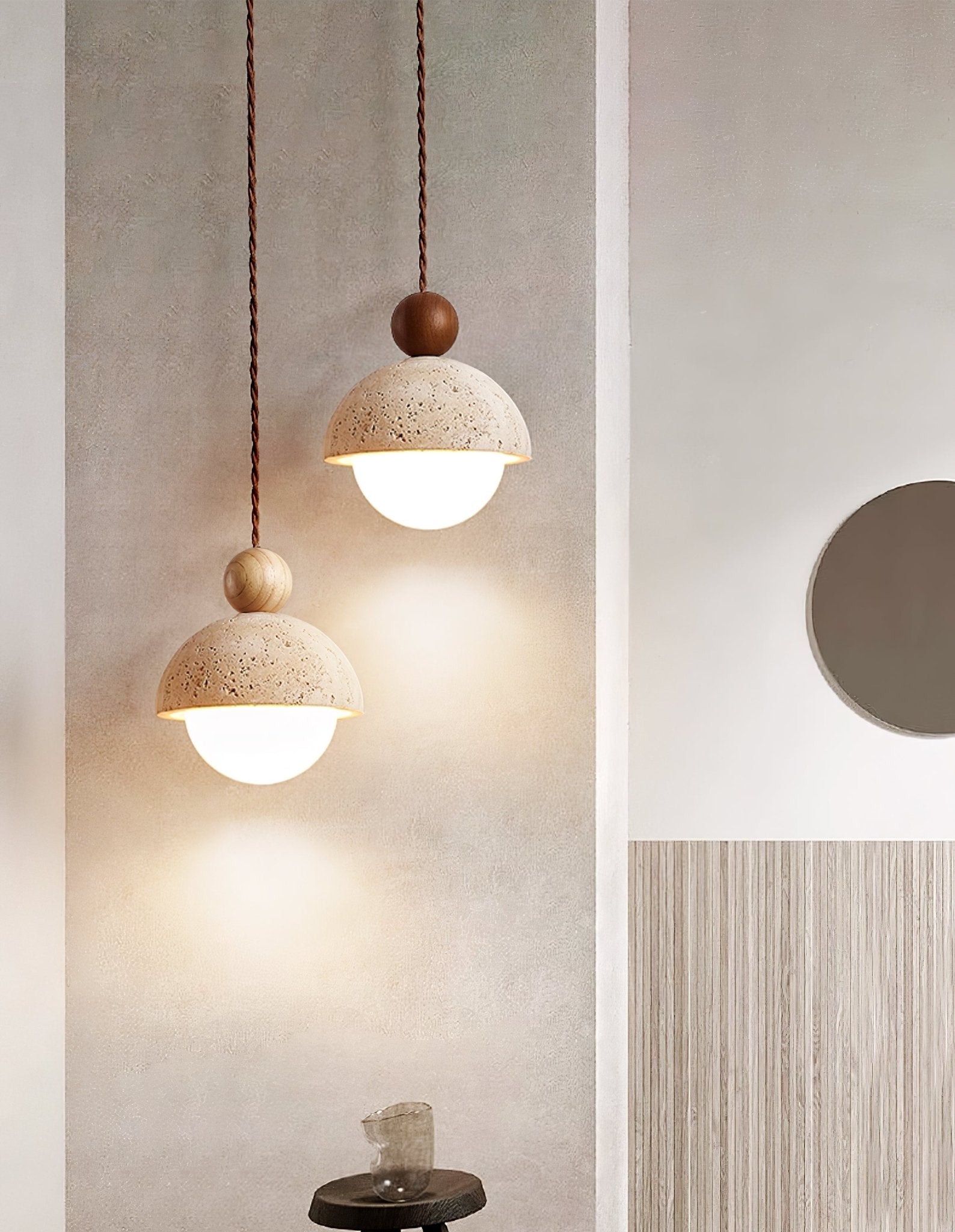 Niva Travertine Pendant Light - Letslighting