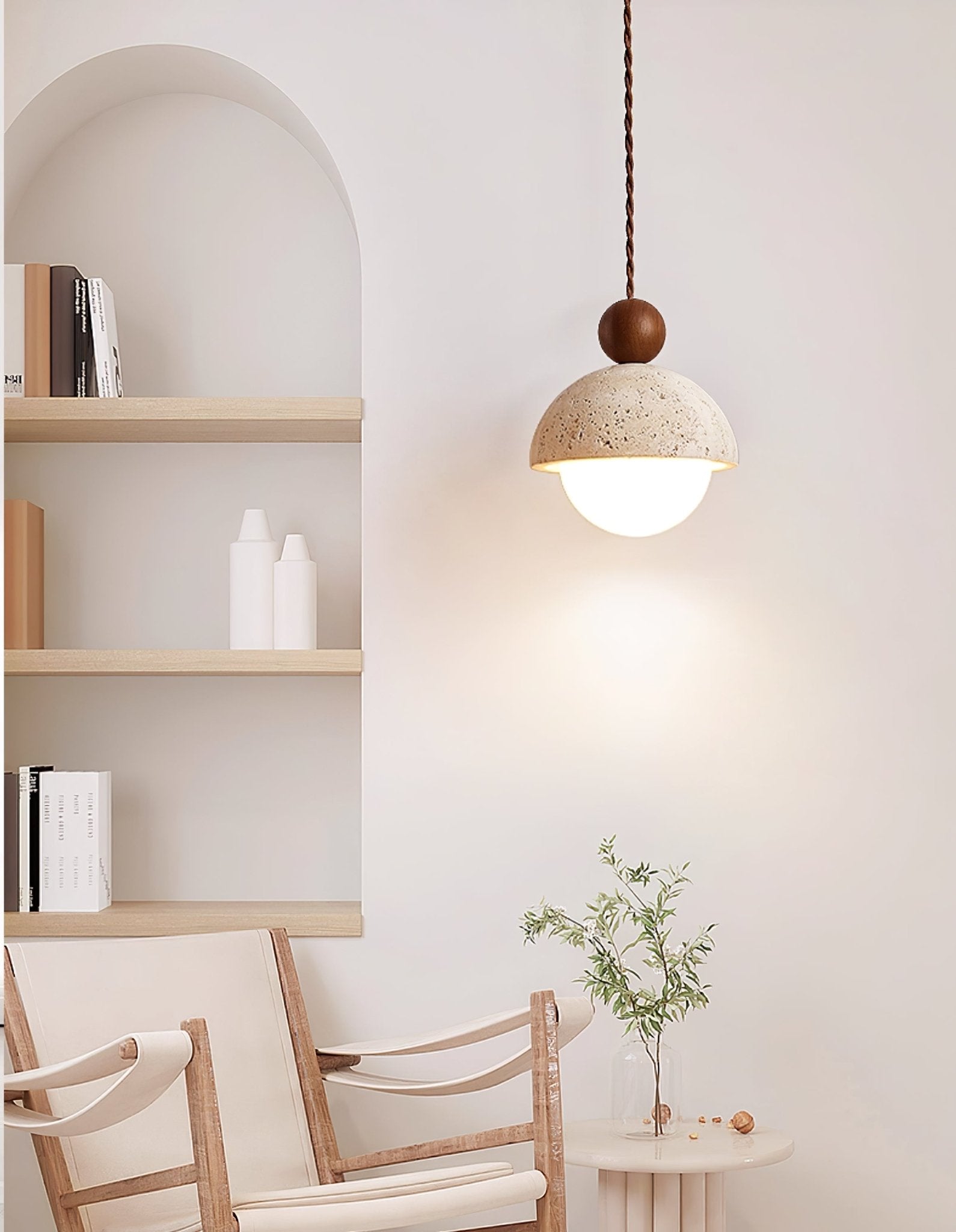 Niva Travertine Pendant Light - Letslighting