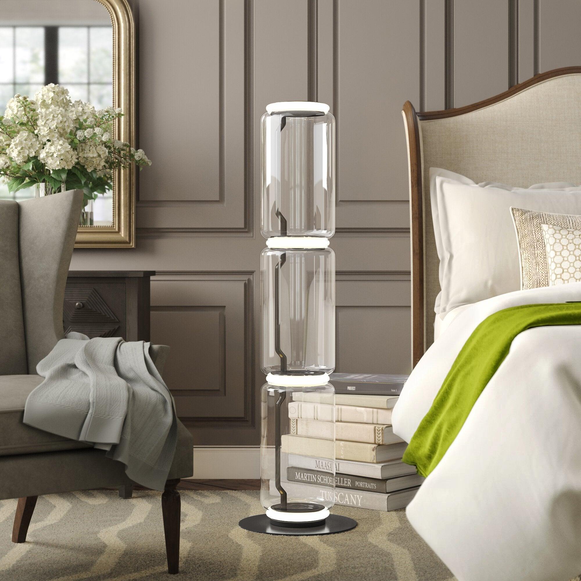 Lustra Floor Lamp Bamboo Glass - Letslighting