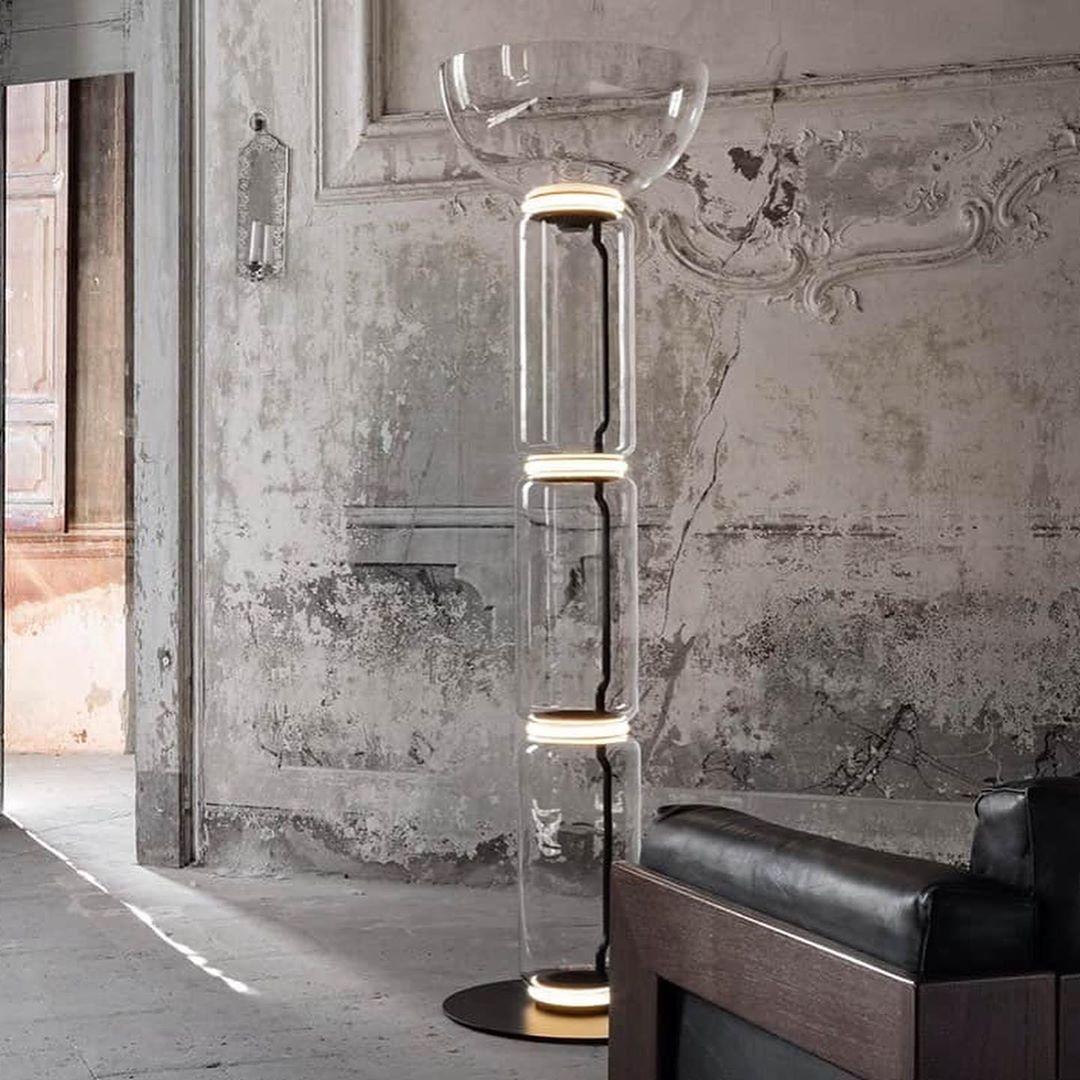 Lustra Floor Lamp Bamboo Glass - Letslighting