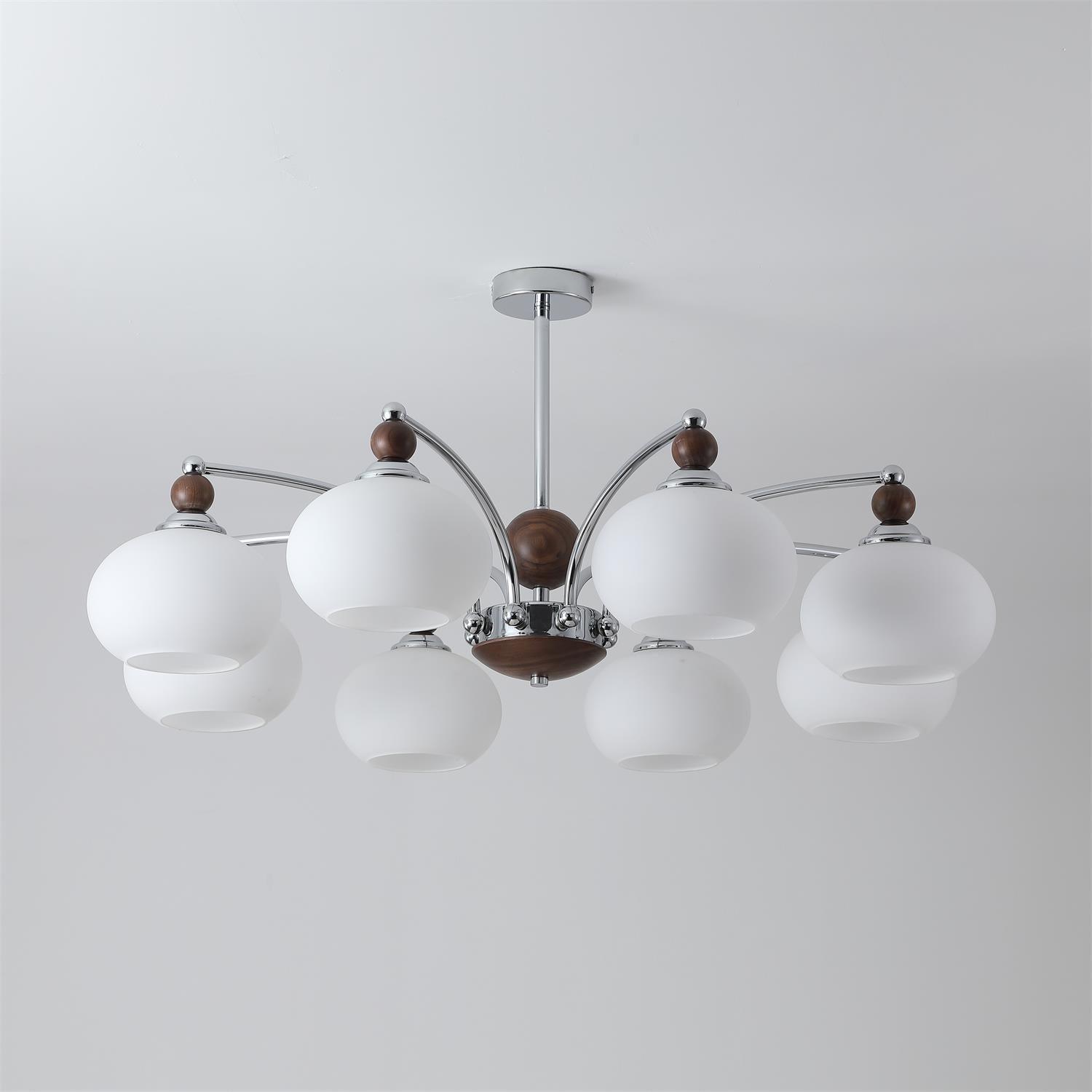 Lustra Chandelier Globe Arm Contemporary - Letslighting
