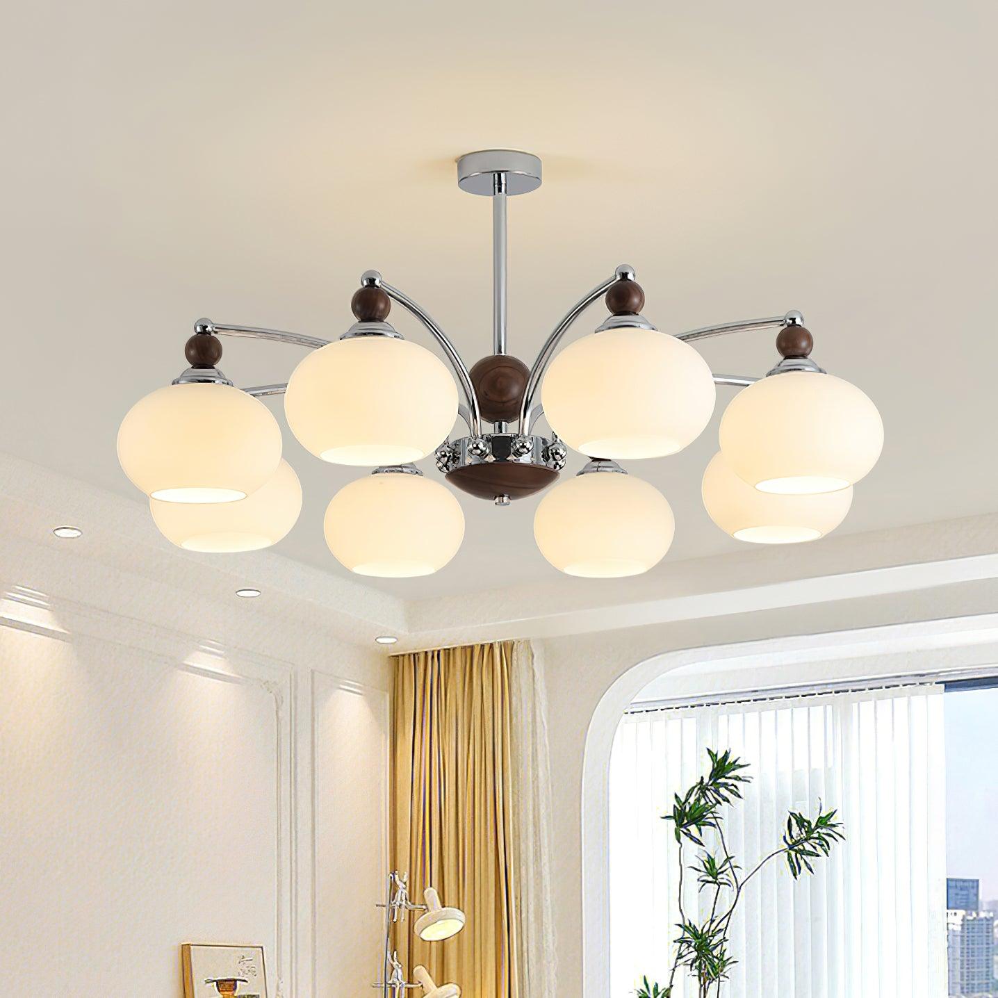 Lustra Chandelier Globe Arm Contemporary - Letslighting