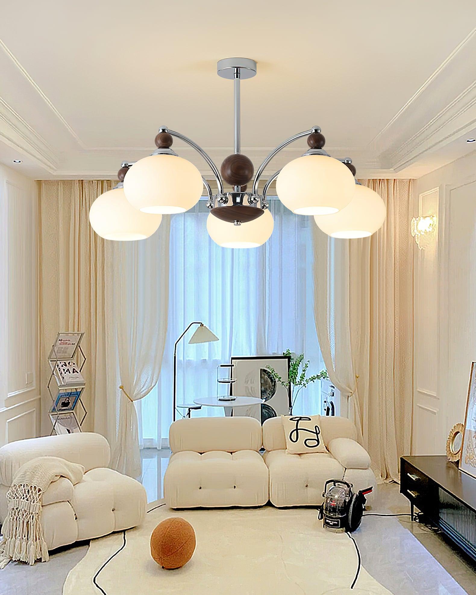 Lustra Chandelier Globe Arm Contemporary - Letslighting