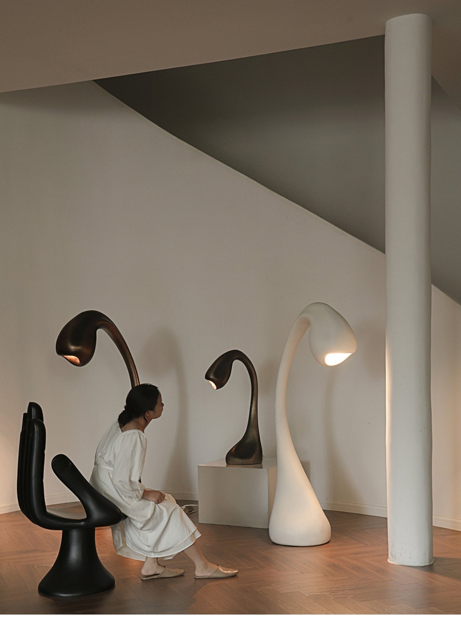 Noor Grande Sculptural Floor Lamp - Letslighting