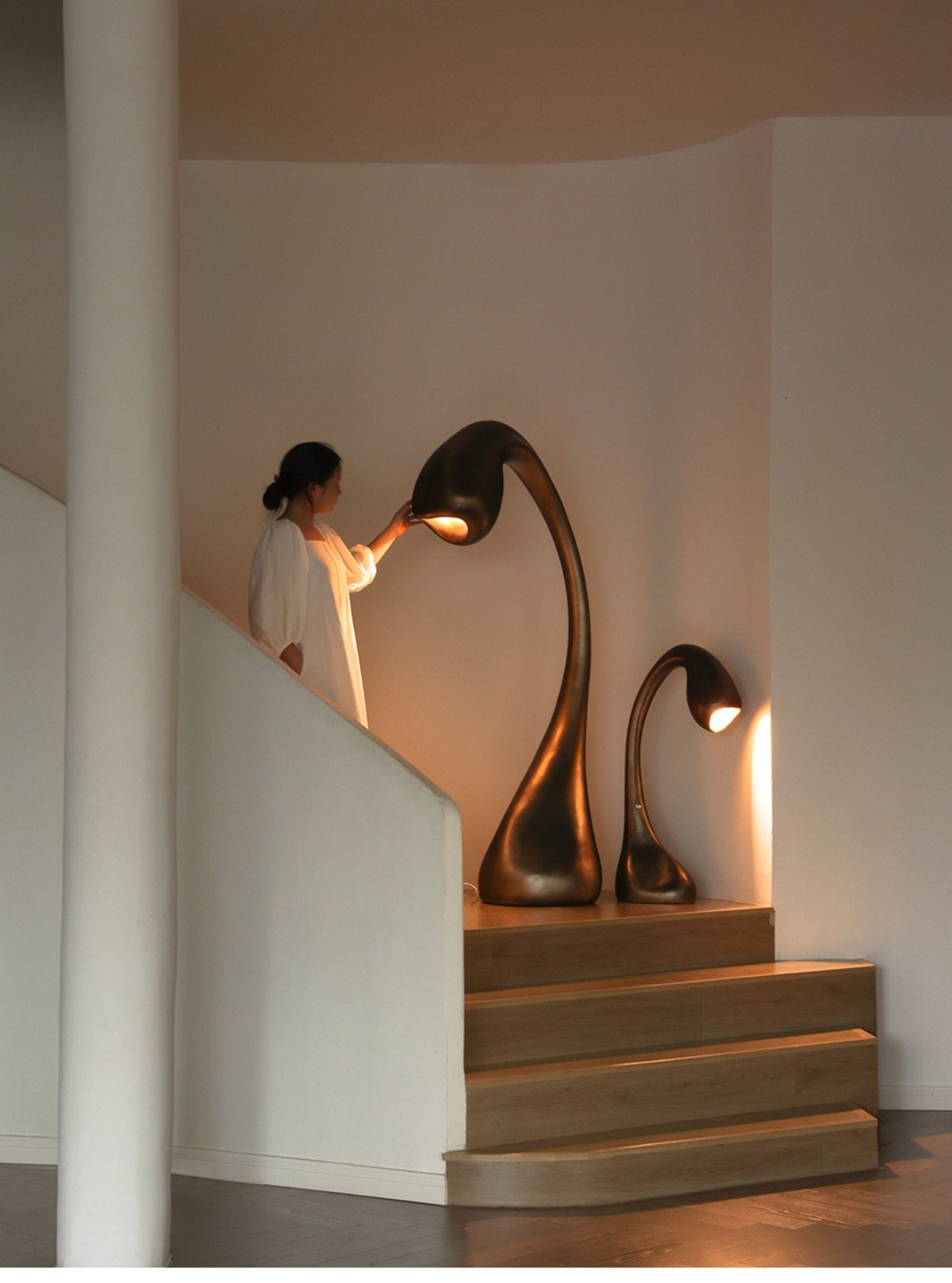 Noor Grande Sculptural Floor Lamp - Letslighting