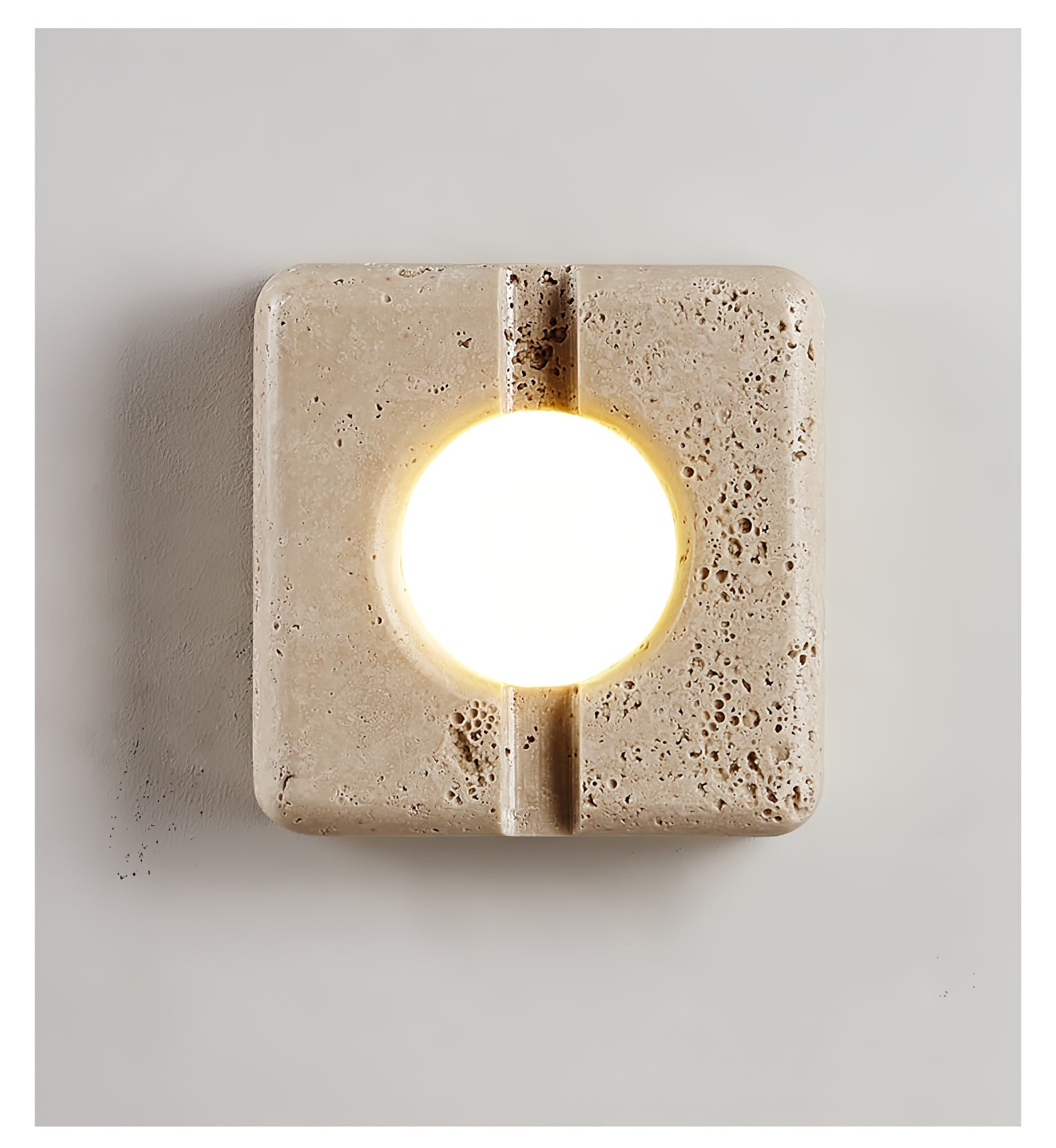 Olvenan Square Travertine Wall Light