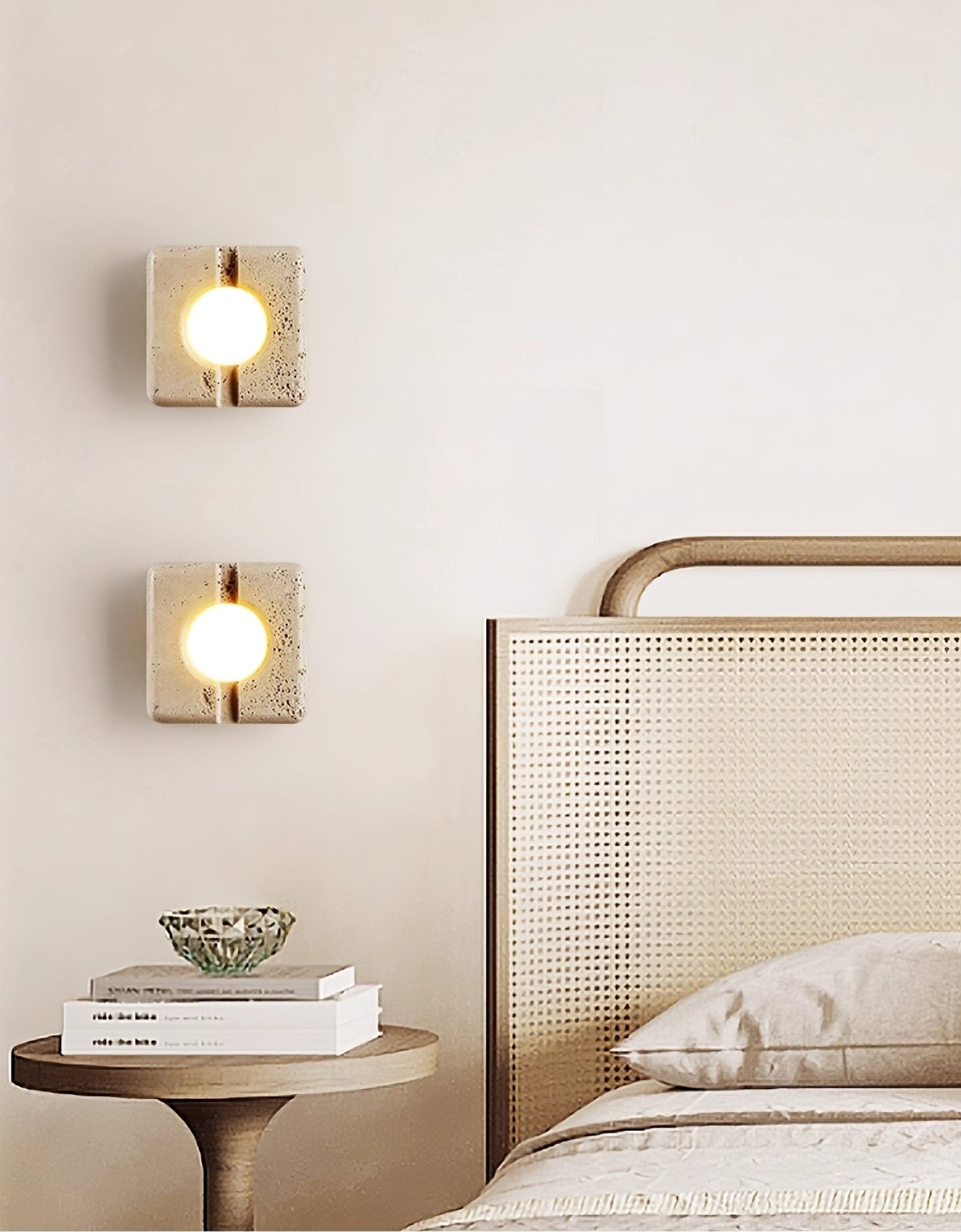 Olvenan Square Travertine Wall Light