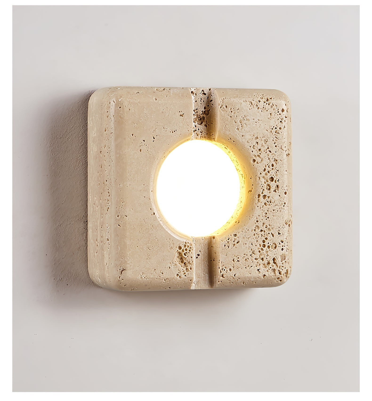 Olvenan Square Travertine Wall Light