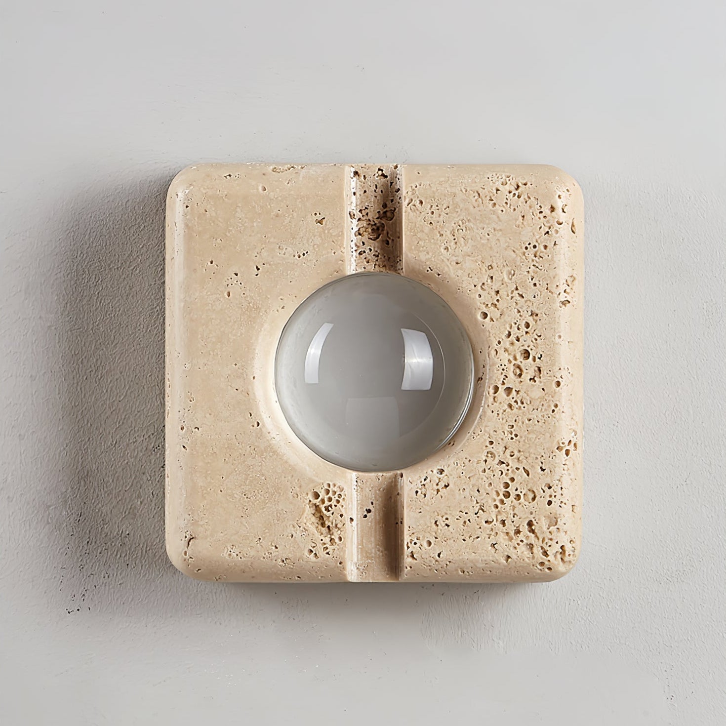 Olvenan Square Travertine Wall Light