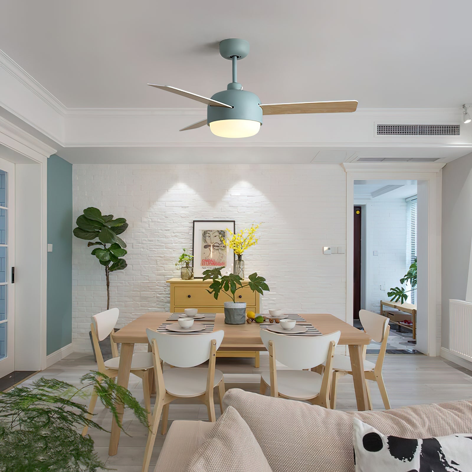 Velaee Nordic Macaron Ceiling Fan Light - Letslighting