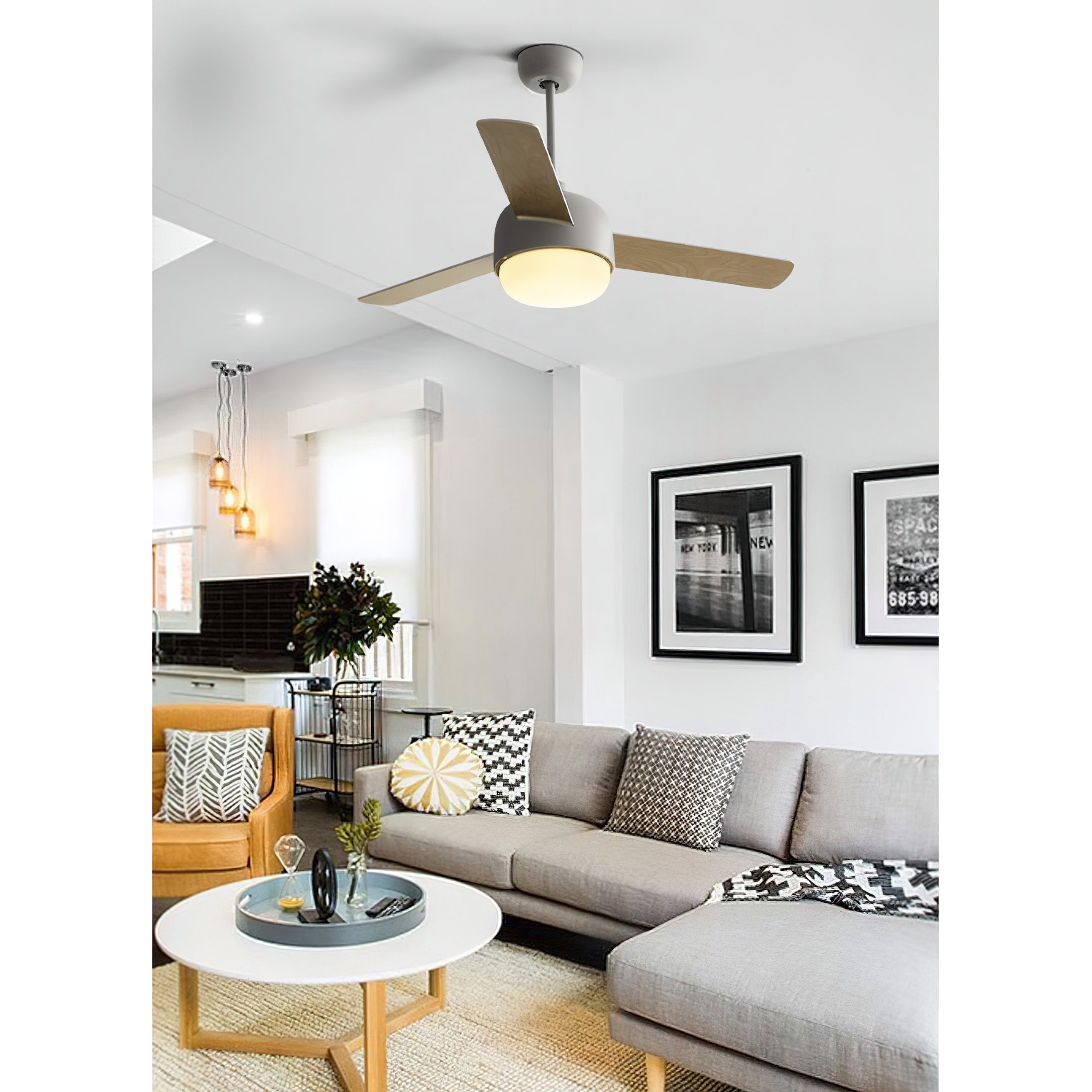 Velaee Nordic Macaron Ceiling Fan Light - Letslighting