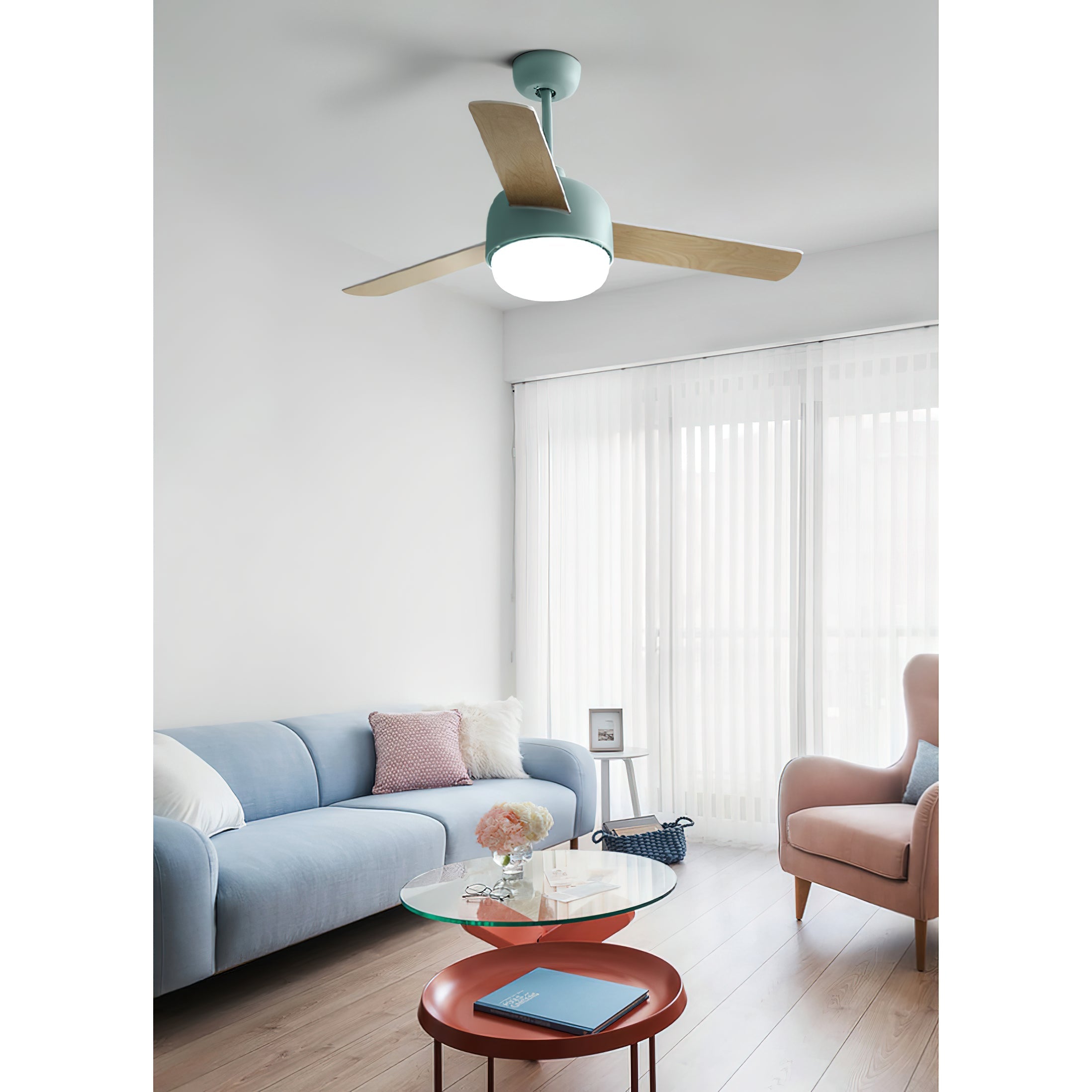 Velaee Nordic Macaron Ceiling Fan Light - Letslighting