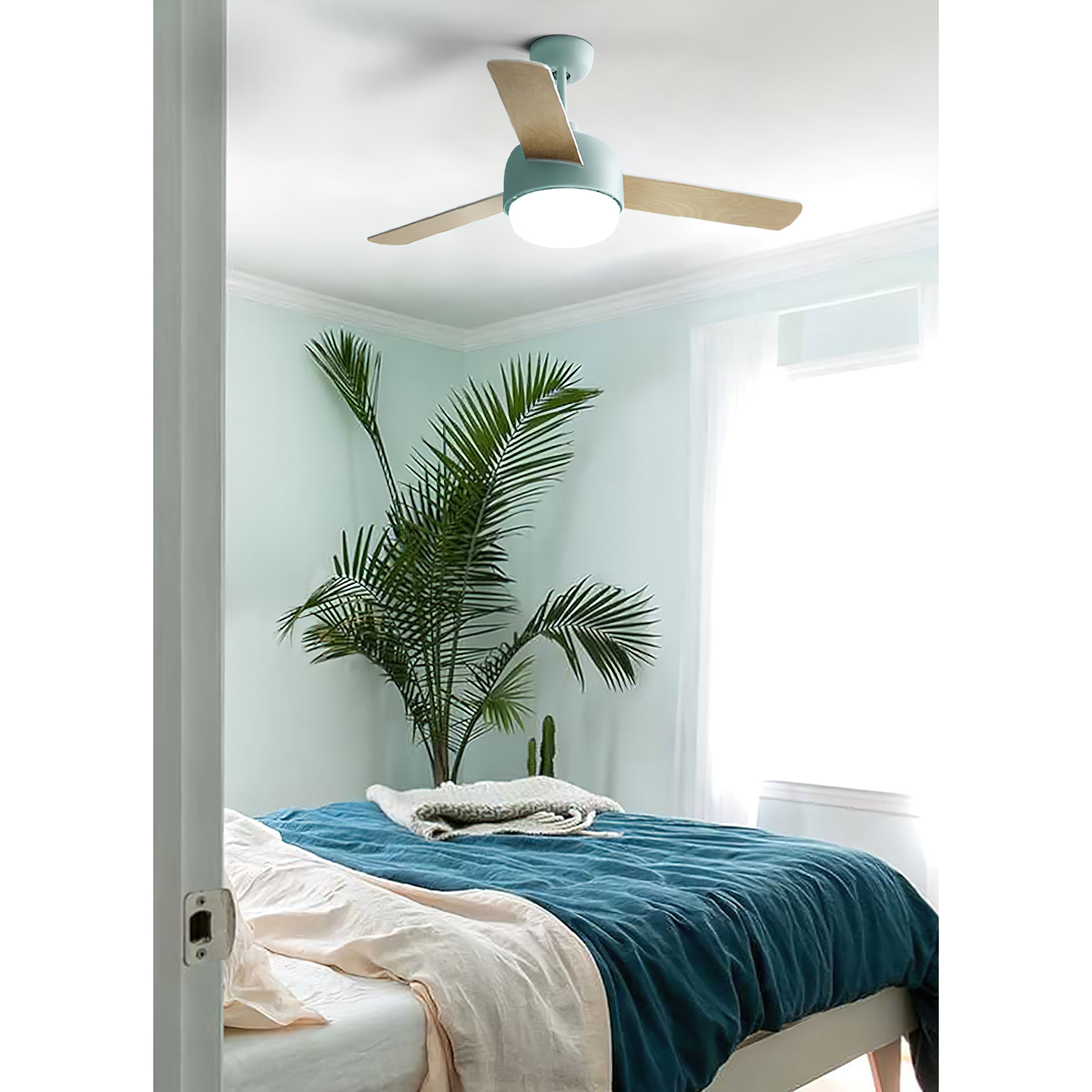 Velaee Nordic Macaron Ceiling Fan Light - Letslighting