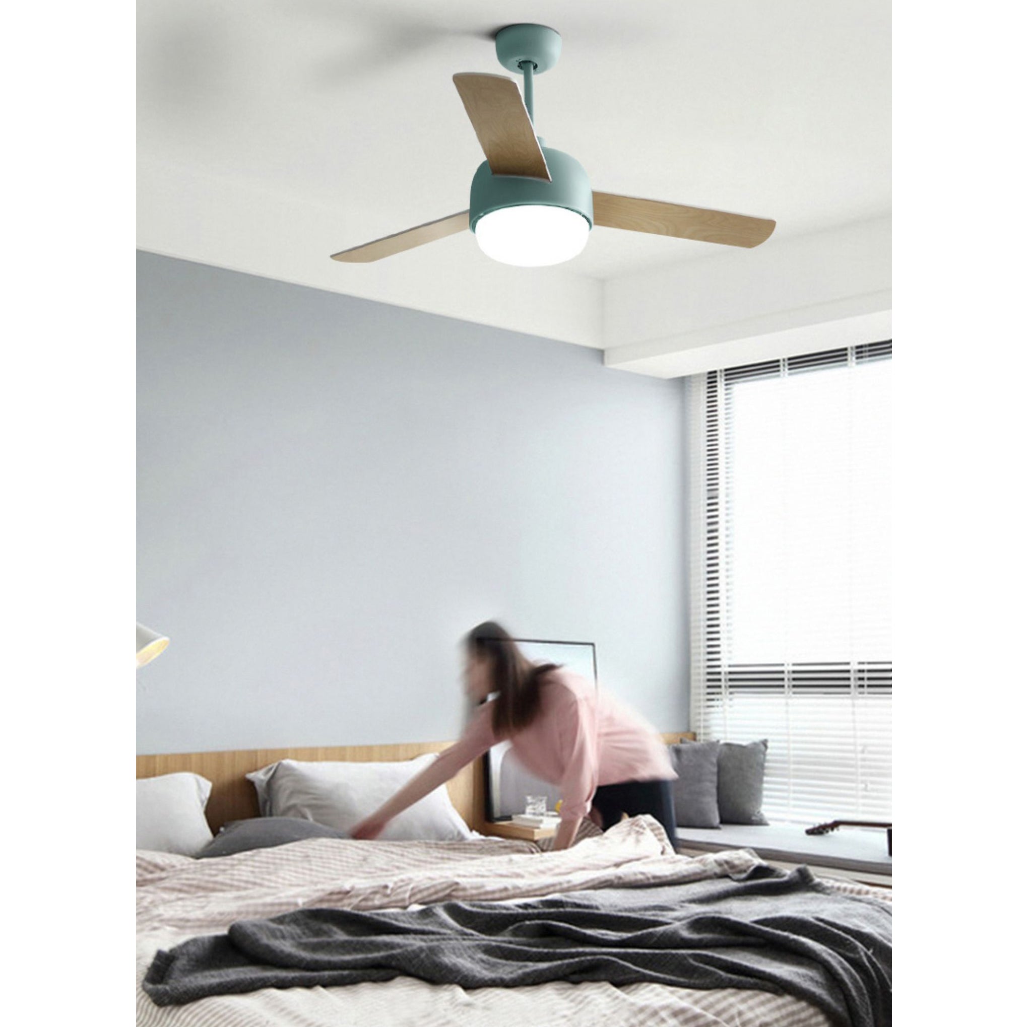 Velaee Nordic Macaron Ceiling Fan Light - Letslighting