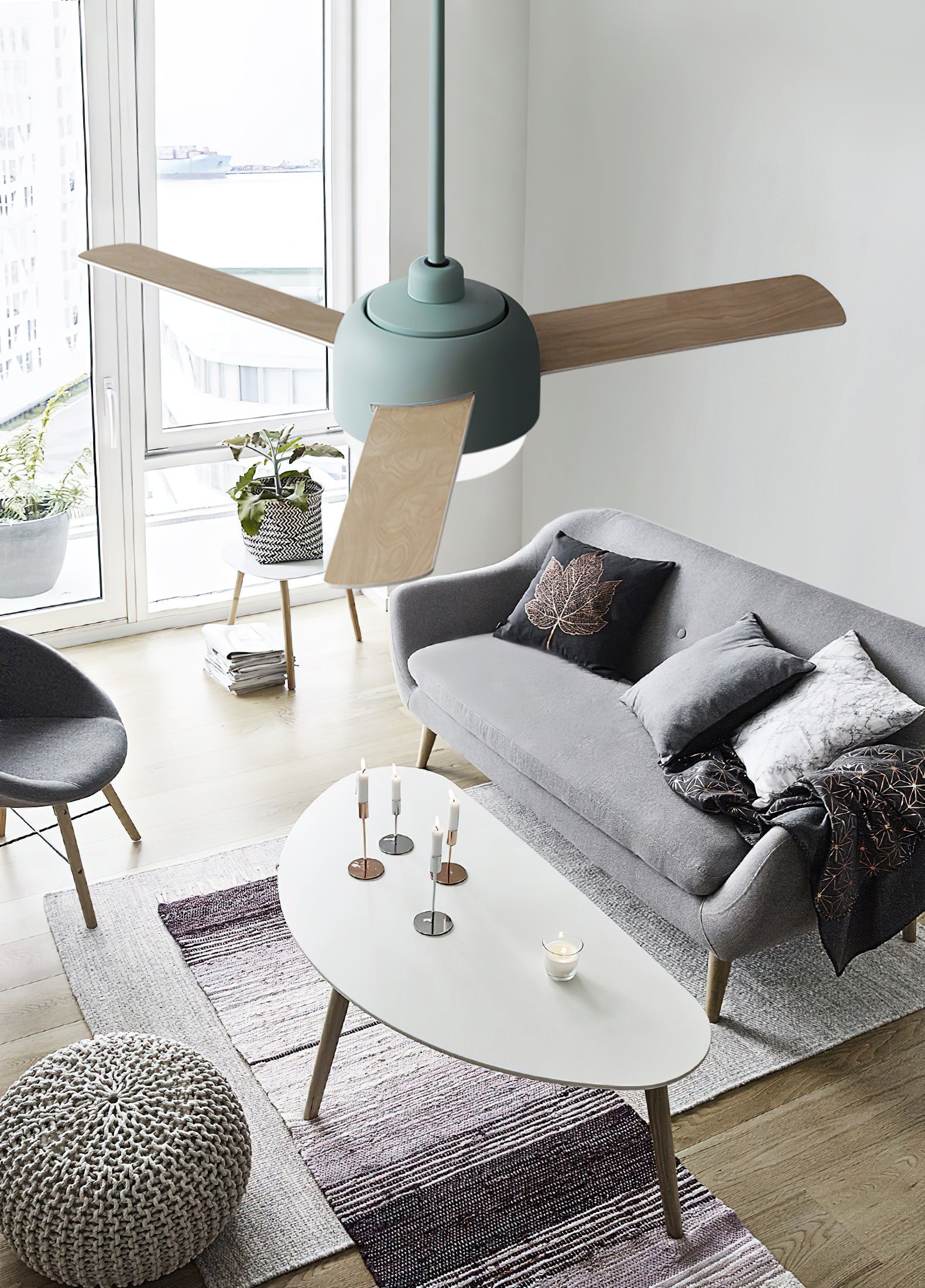 Velaee Nordic Macaron Ceiling Fan Light - Letslighting
