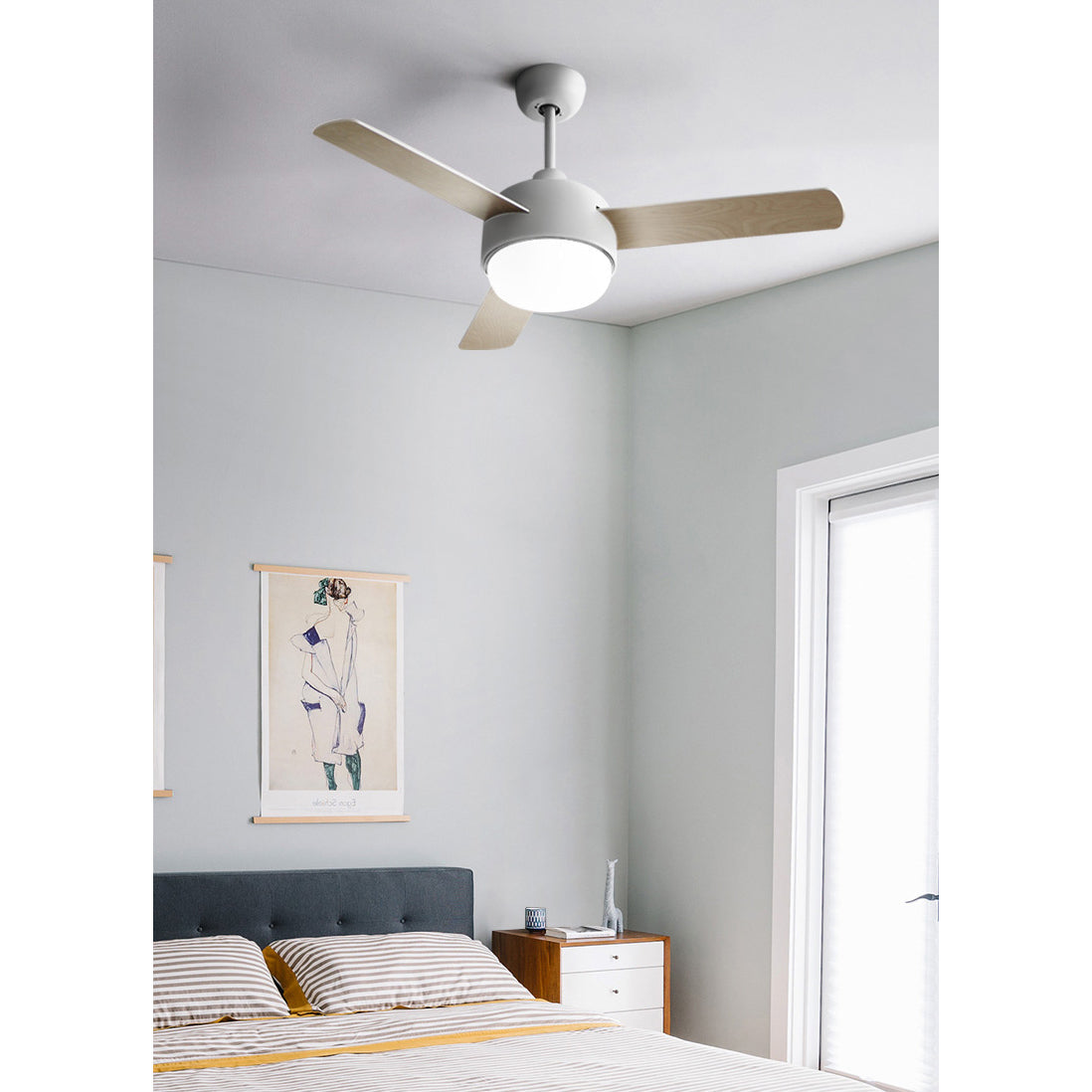 Velaee Nordic Macaron Ceiling Fan Light - Letslighting