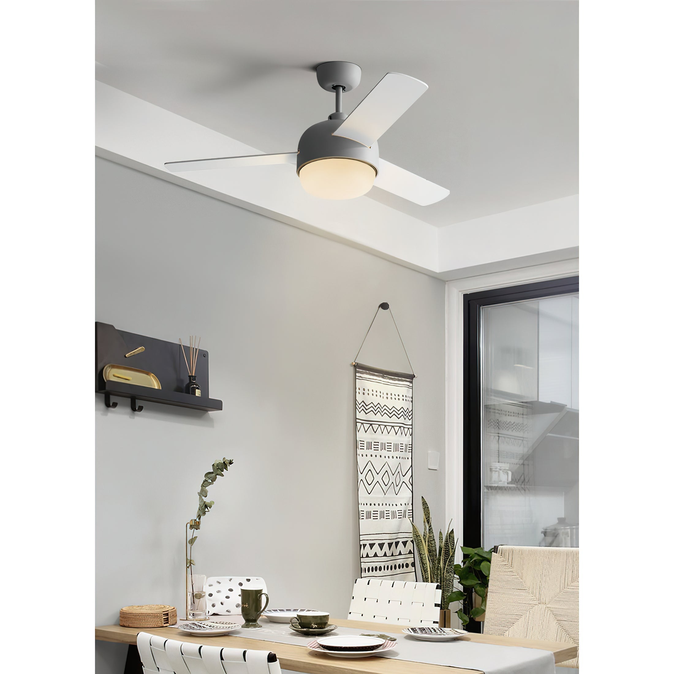 Velaee Nordic Macaron Ceiling Fan Light - Letslighting