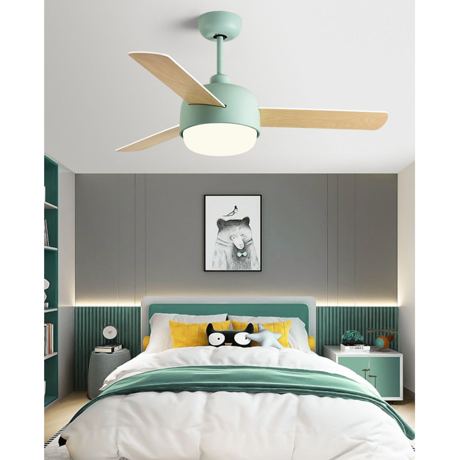 Velaee Nordic Macaron Ceiling Fan Light - Letslighting
