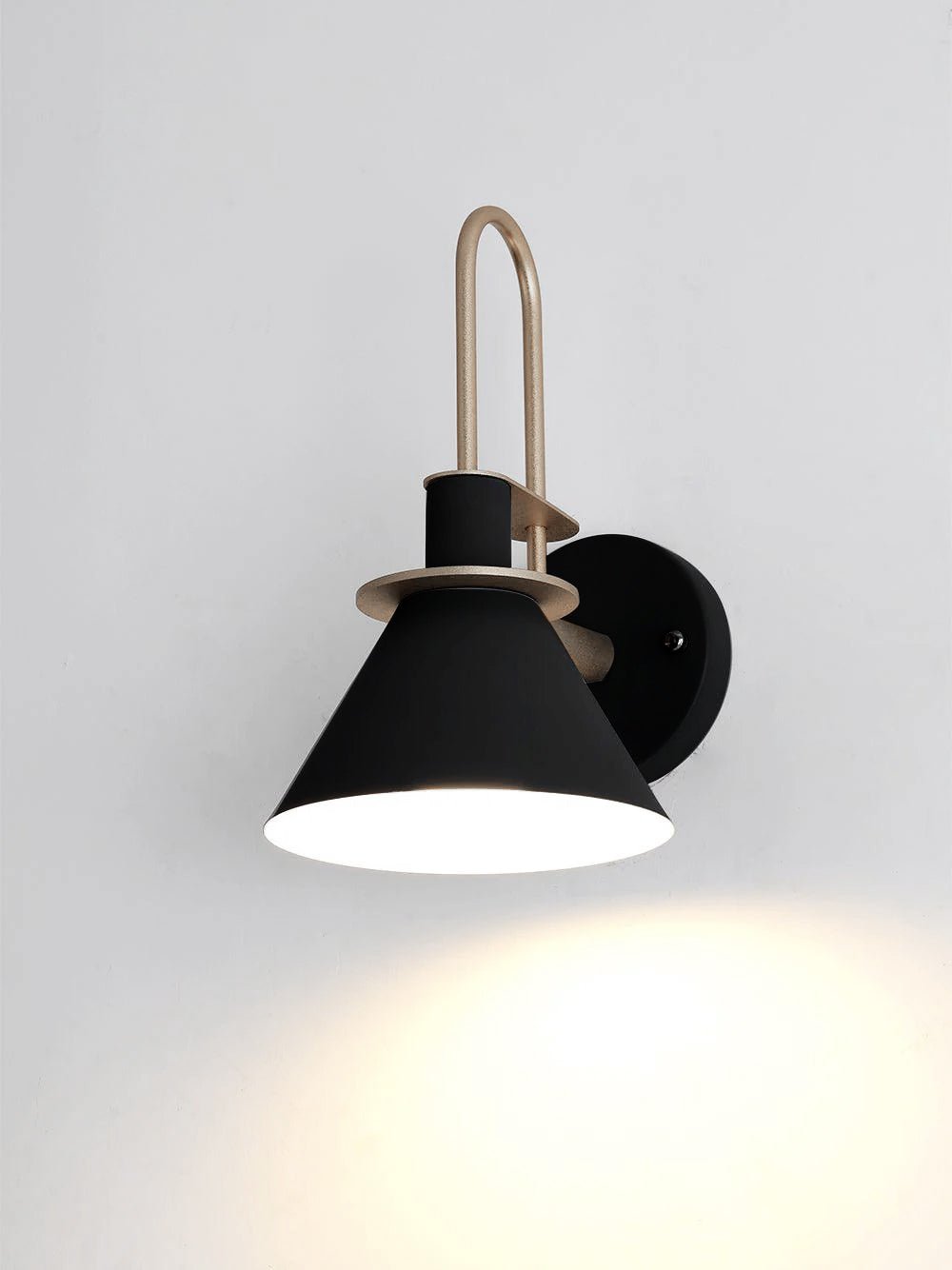 Lustra Wall Lamp Black Gold Minimalist - Letslighting