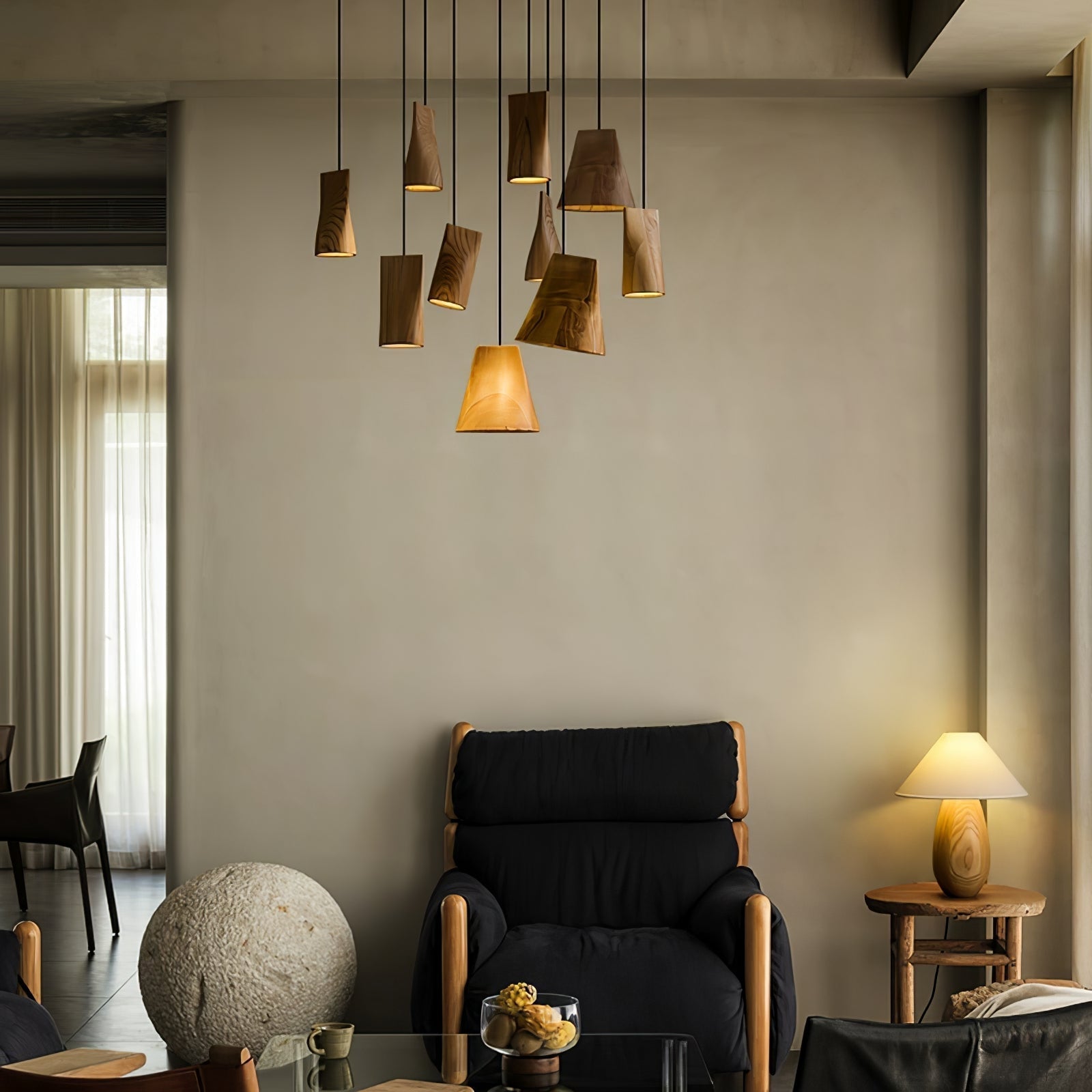 Vetra Rustic Wood Pendant Light - Letslighting