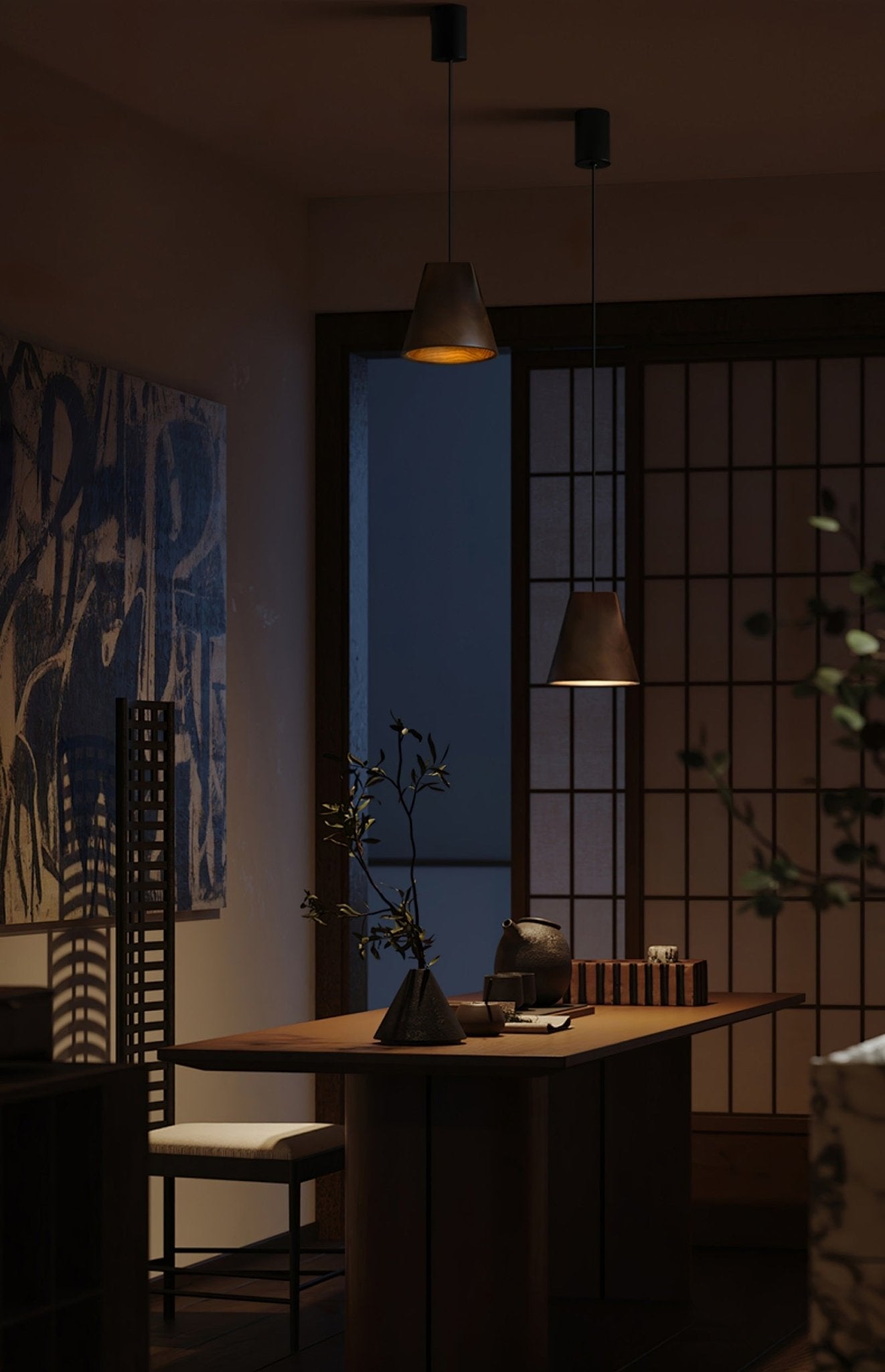 Vetra Rustic Wood Pendant Light - Letslighting