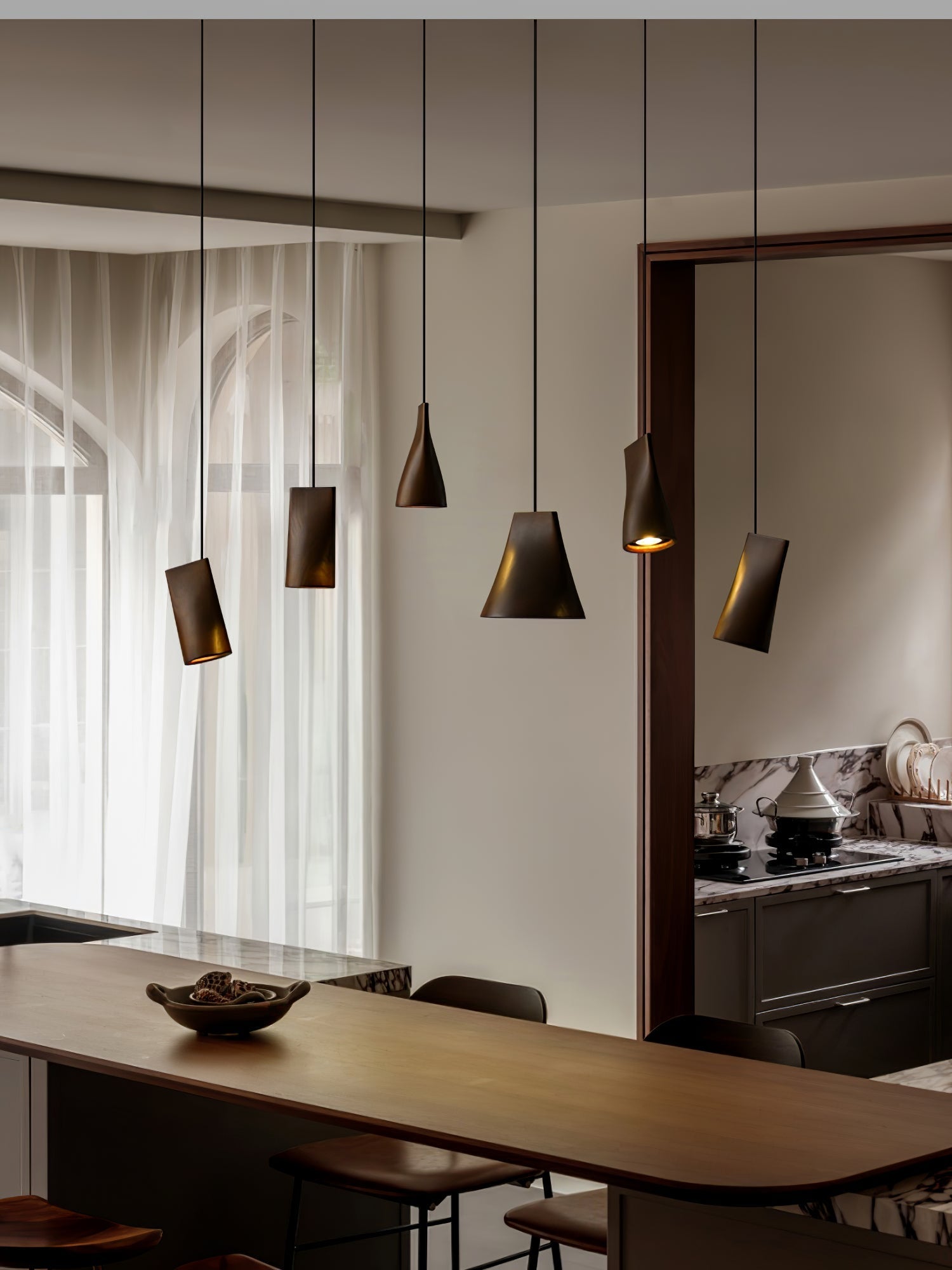 Vetra Rustic Wood Pendant Light - Letslighting
