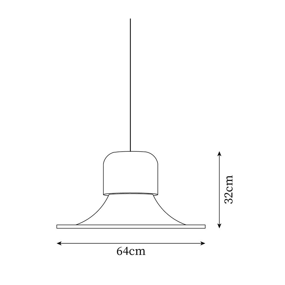 Nordisk Pendant Lamp Flared Red LED Modern - Letslighting