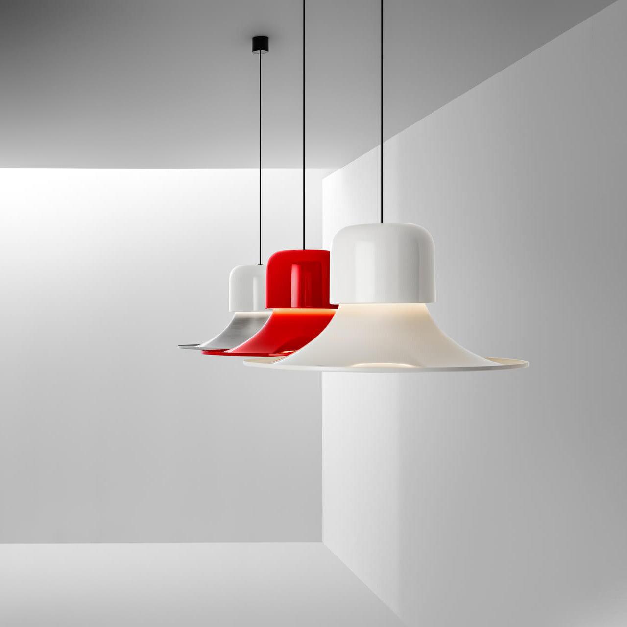 Nordisk Pendant Lamp Flared Red LED Modern - Letslighting