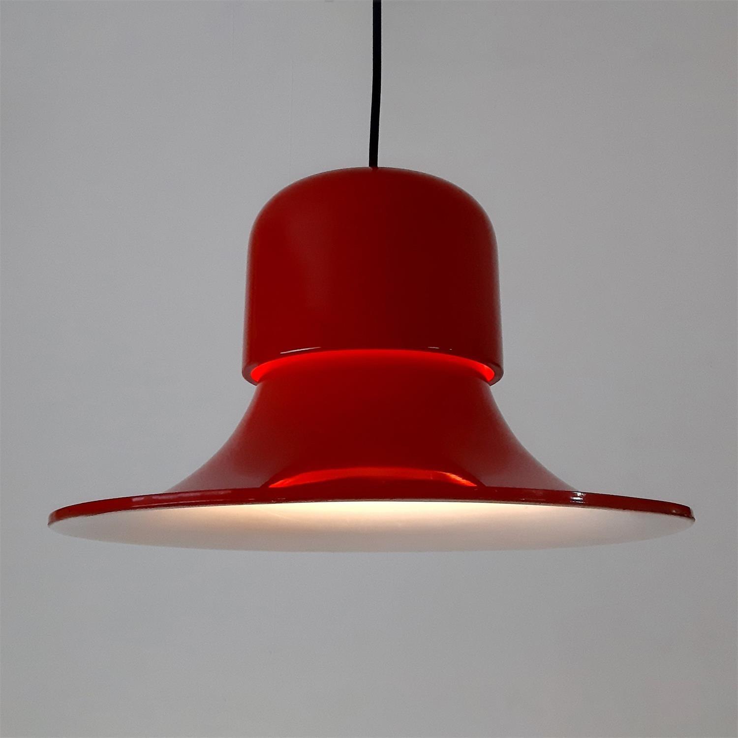 Nordisk Pendant Lamp Flared Red LED Modern - Letslighting