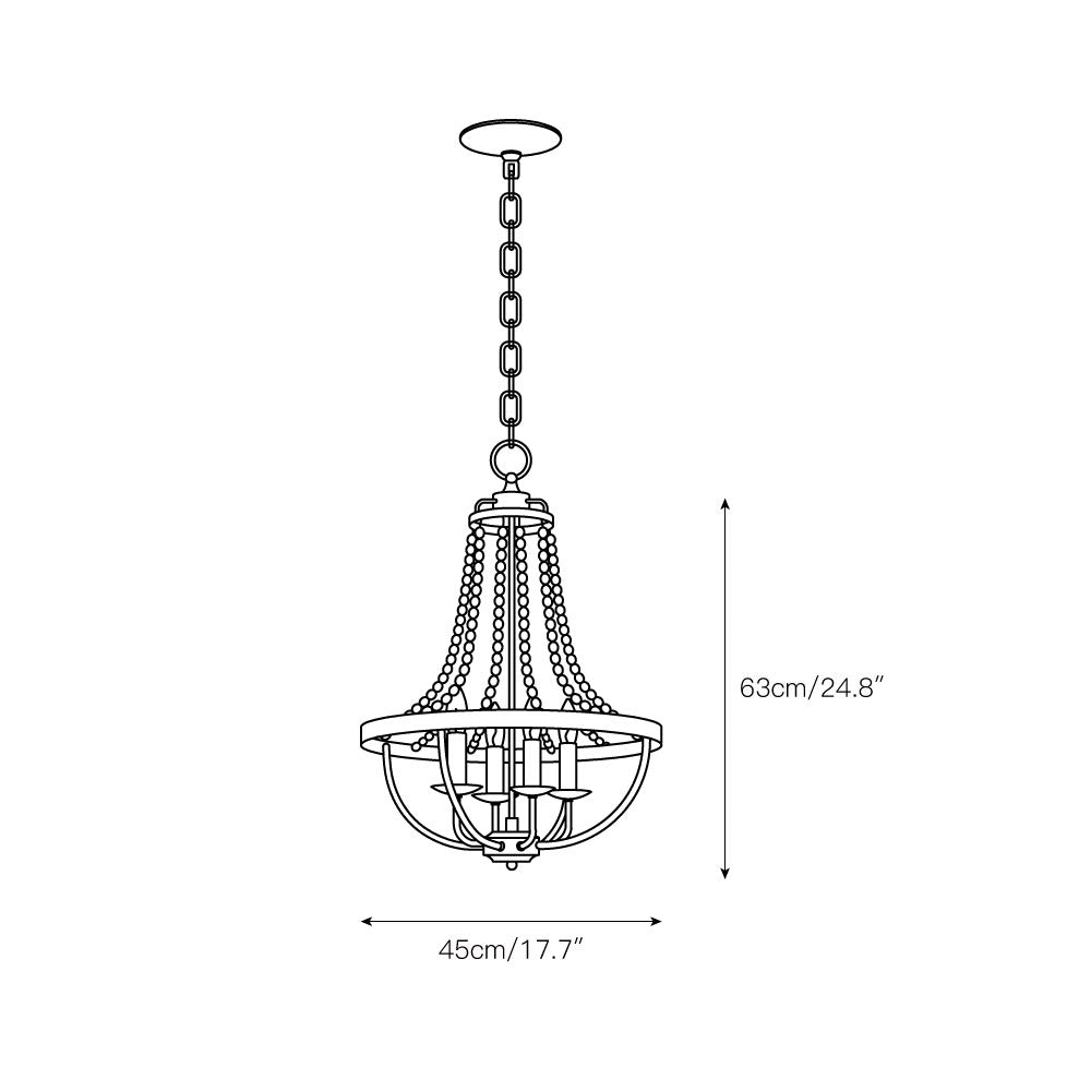 Alloren Vintage Industrial Empire Chandelier - Letslighting