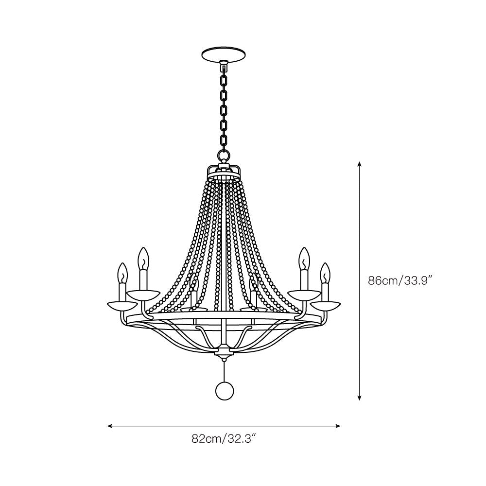 Alloren Vintage Industrial Empire Chandelier - Letslighting