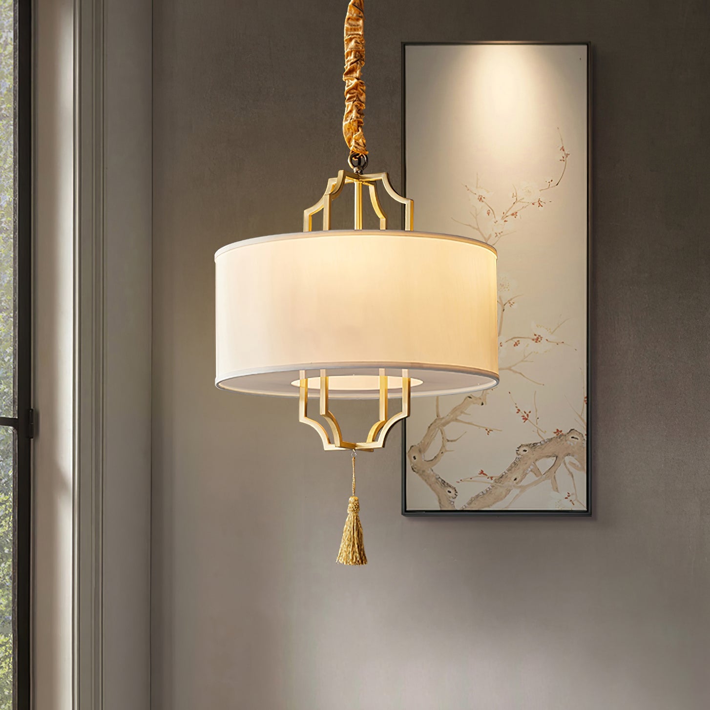 Norwell Chandelier All-Copper Frame With Oriental Modern - Letslighting