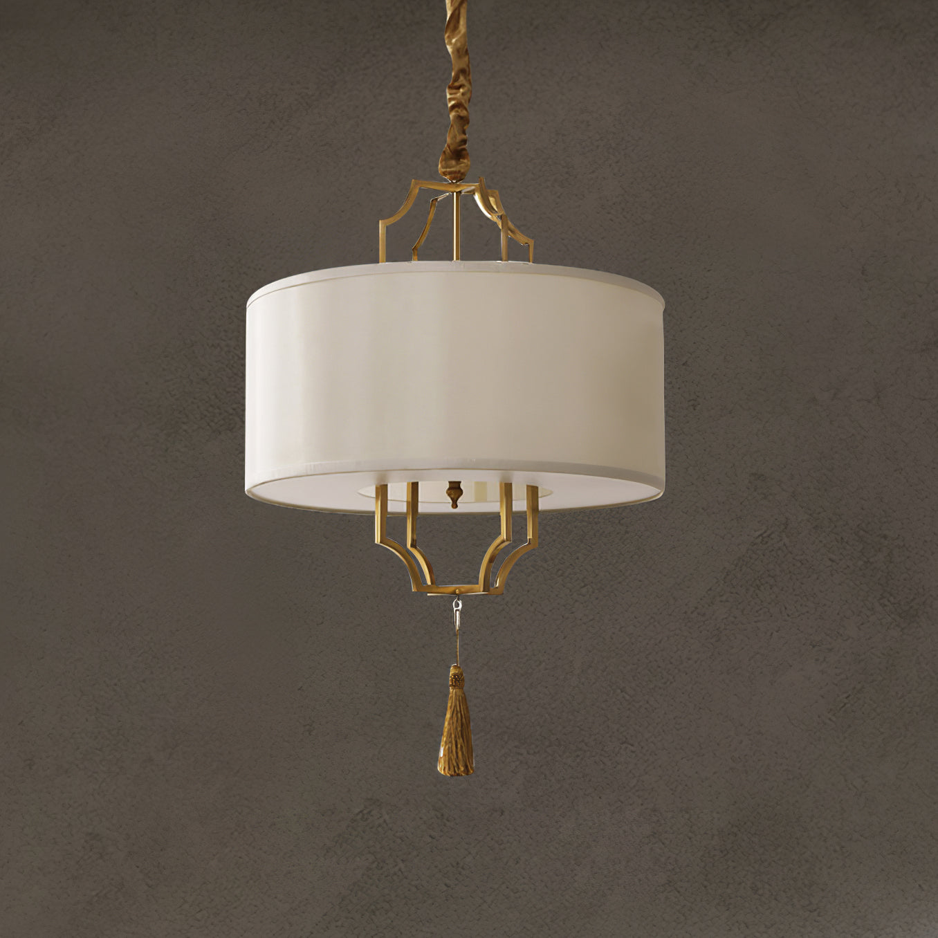 Norwell Chandelier All-Copper Frame With Oriental Modern - Letslighting