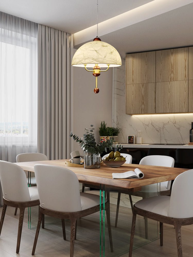Varaeia Traditional Elegance Bloom Fabric Wood Pendant Lamp - Letslighting