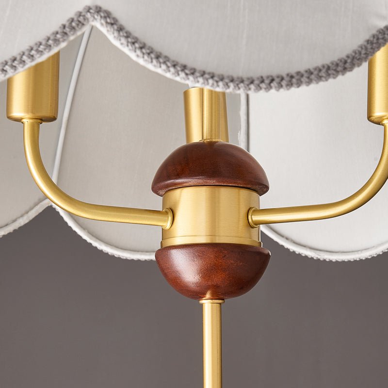 Varaeia Traditional Elegance Bloom Fabric Wood Pendant Lamp - Letslighting