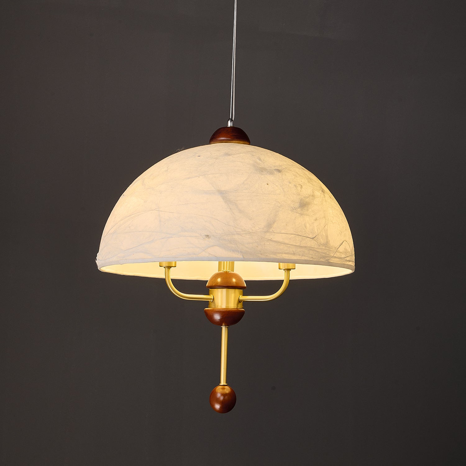 Varaeia Traditional Elegance Bloom Fabric Wood Pendant Lamp - Letslighting