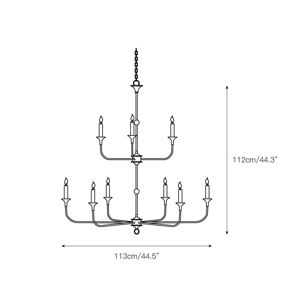 Wisp Grande Vintage Industrial Bronze Chandelier - Letslighting