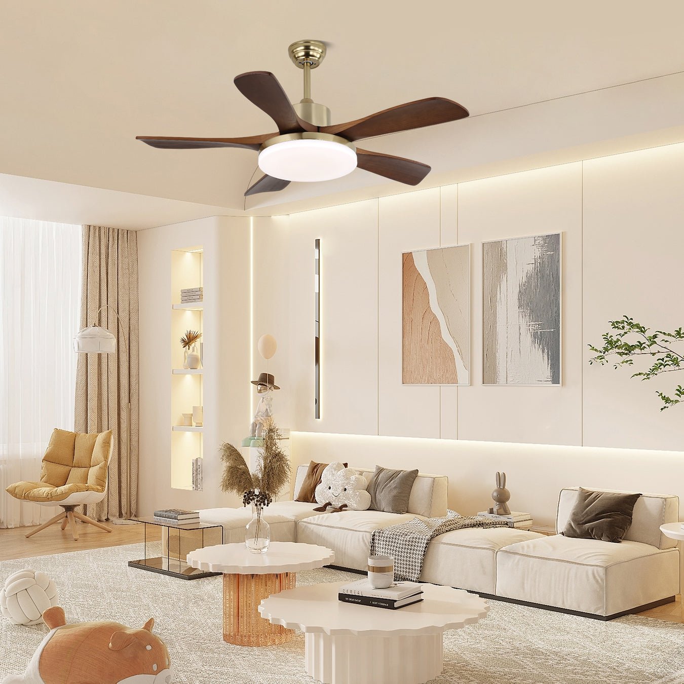 Aurelia Wood Ceiling Fan Light - Letslighting