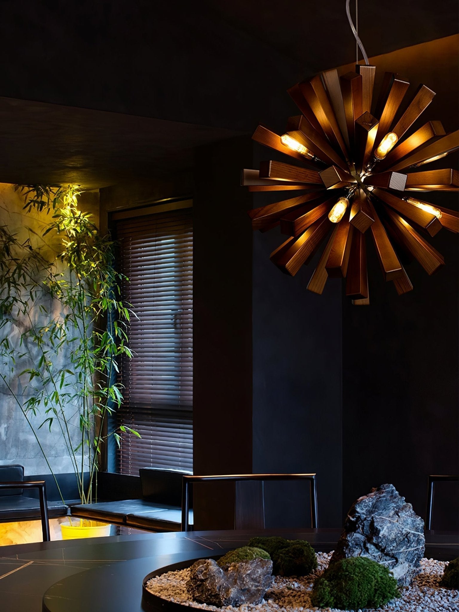 Nova Premium Nordic Art Burst Wood Chandelier - Letslighting