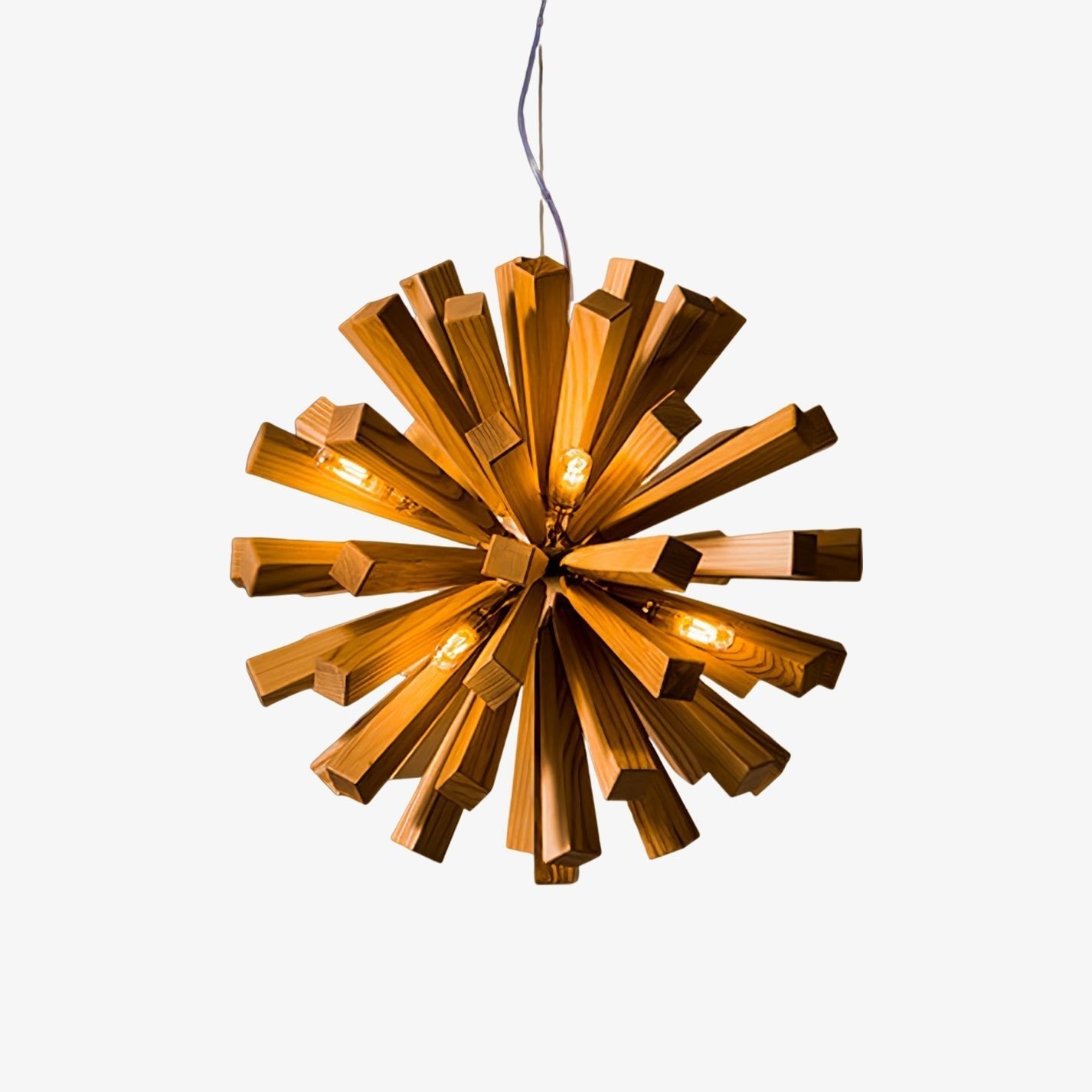 Nova Premium Nordic Art Burst Wood Chandelier - Letslighting