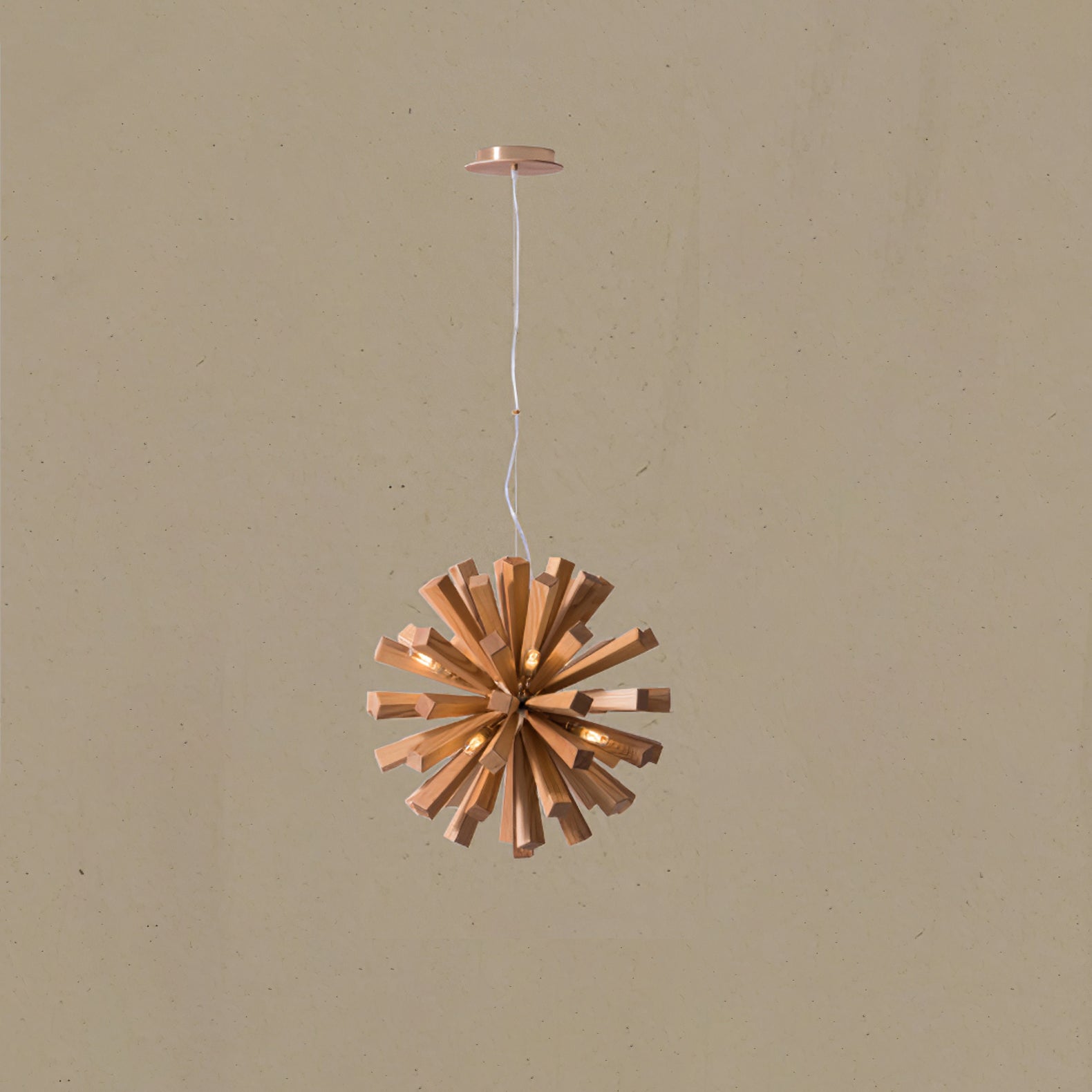Nova Premium Nordic Art Burst Wood Chandelier - Letslighting