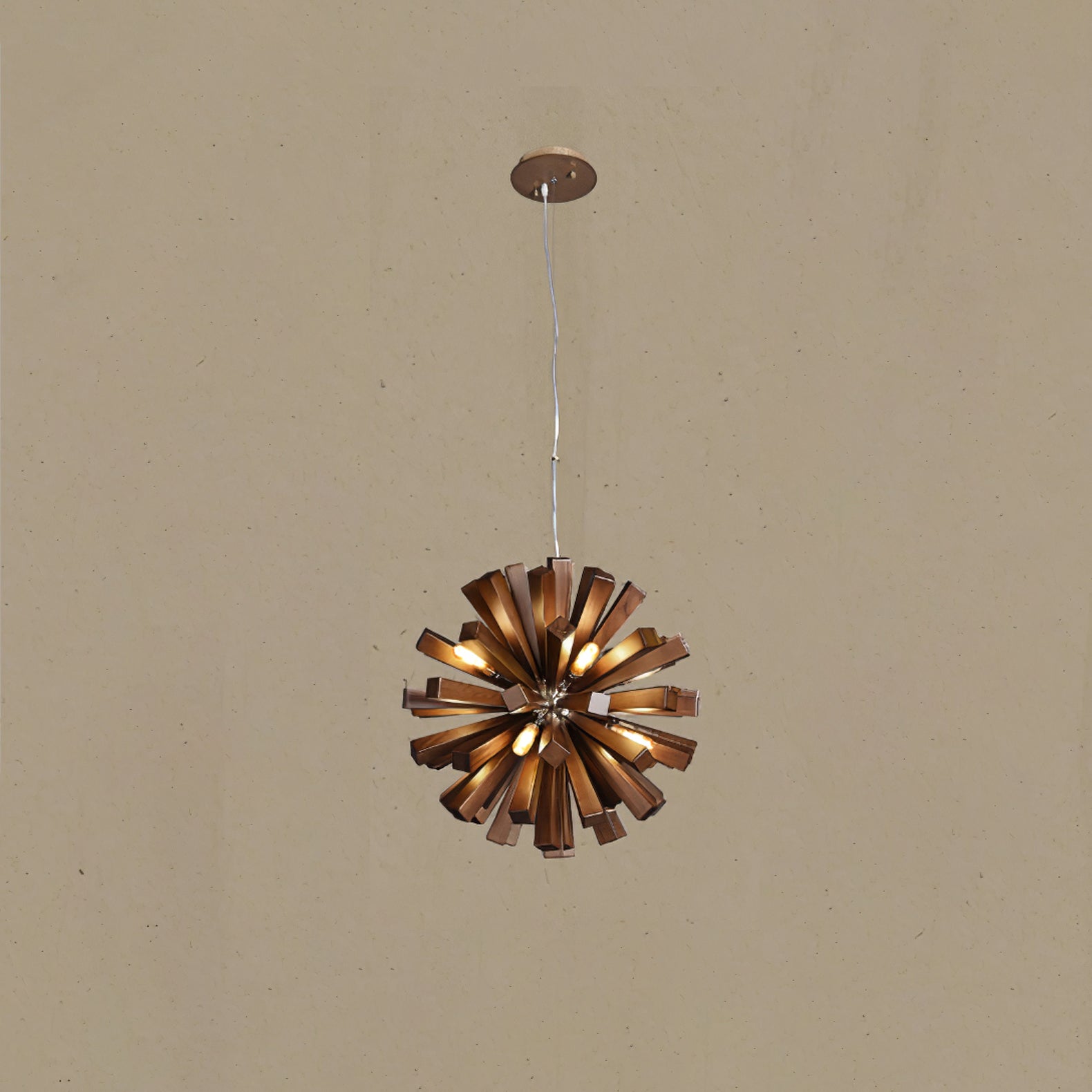 Nova Premium Nordic Art Burst Wood Chandelier - Letslighting