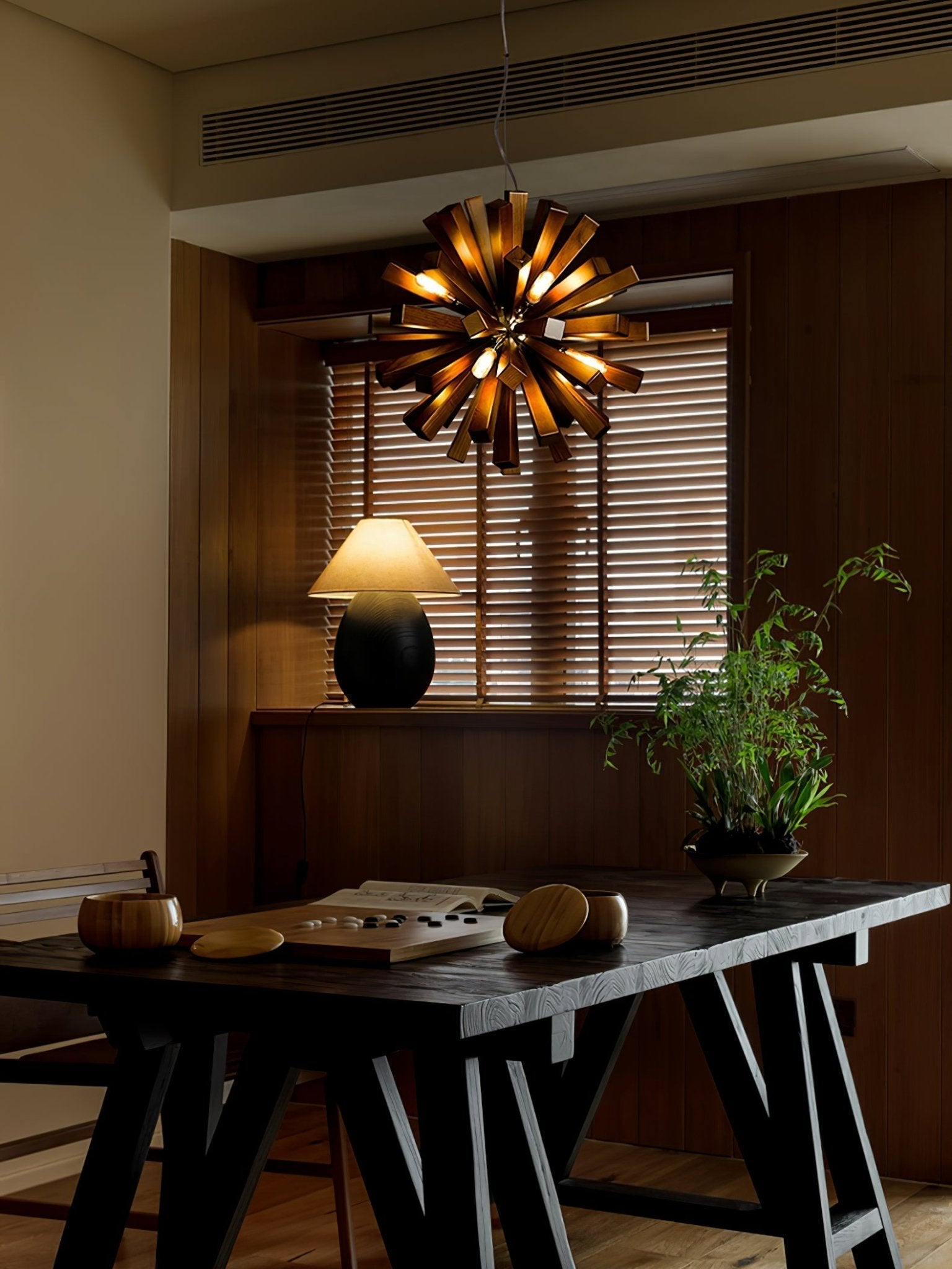 Nova Premium Nordic Art Burst Wood Chandelier - Letslighting